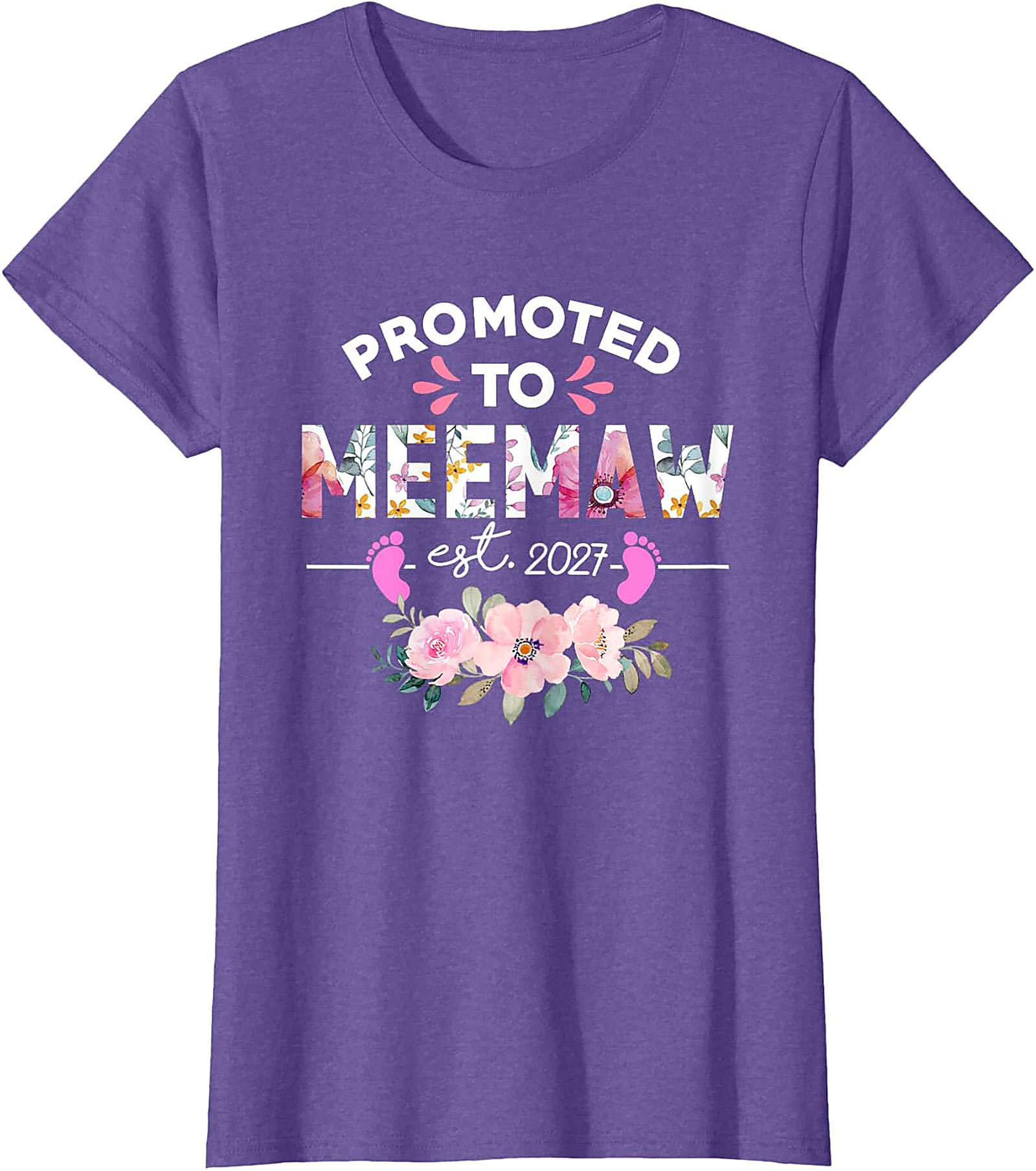  Promoted to Meemaw 2027 T-Shirt New Grandma Gift Idea