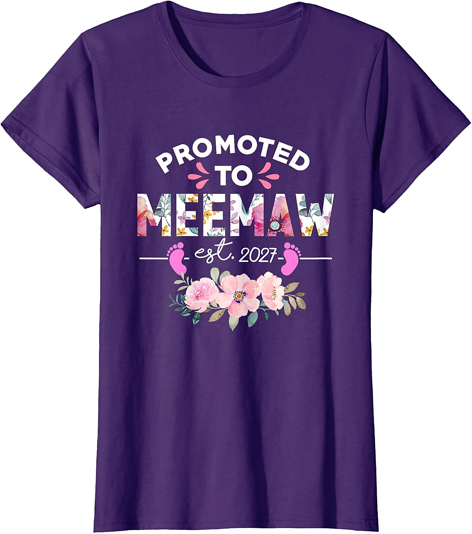  Promoted to Meemaw 2027 T-Shirt New Grandma Gift Idea