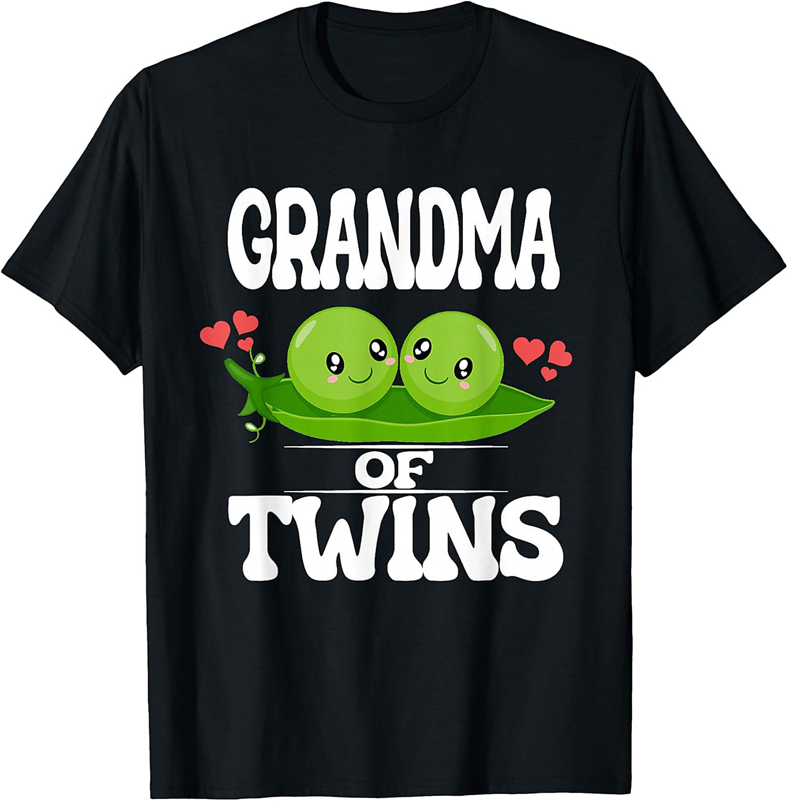 Grandma of Twins T-Shirt | Two Peas in a Pod Graphic Tee