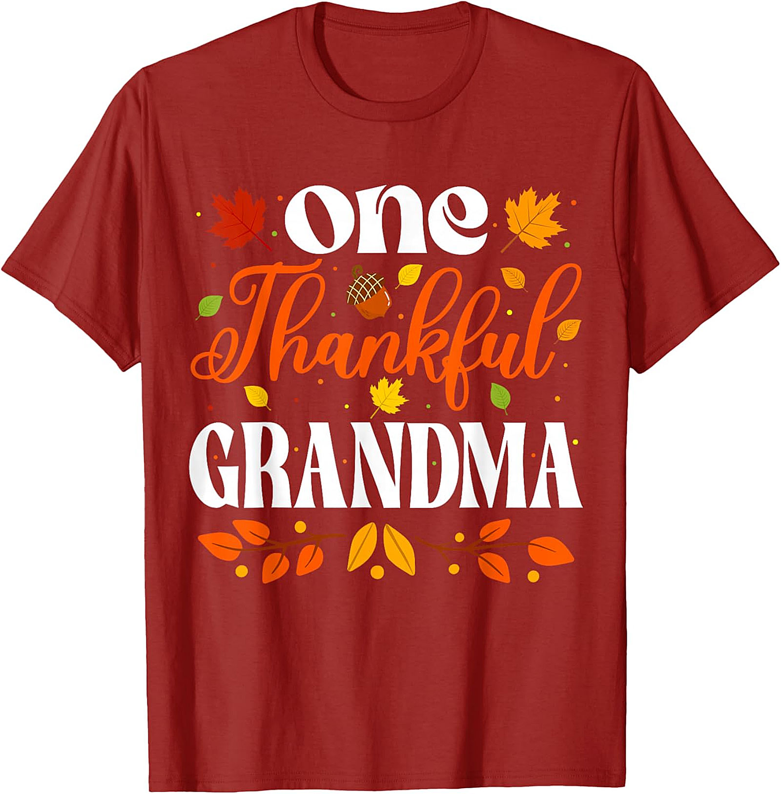  One Thankful Grandma T-shirt | Thanksgiving Fall Graphic Tee