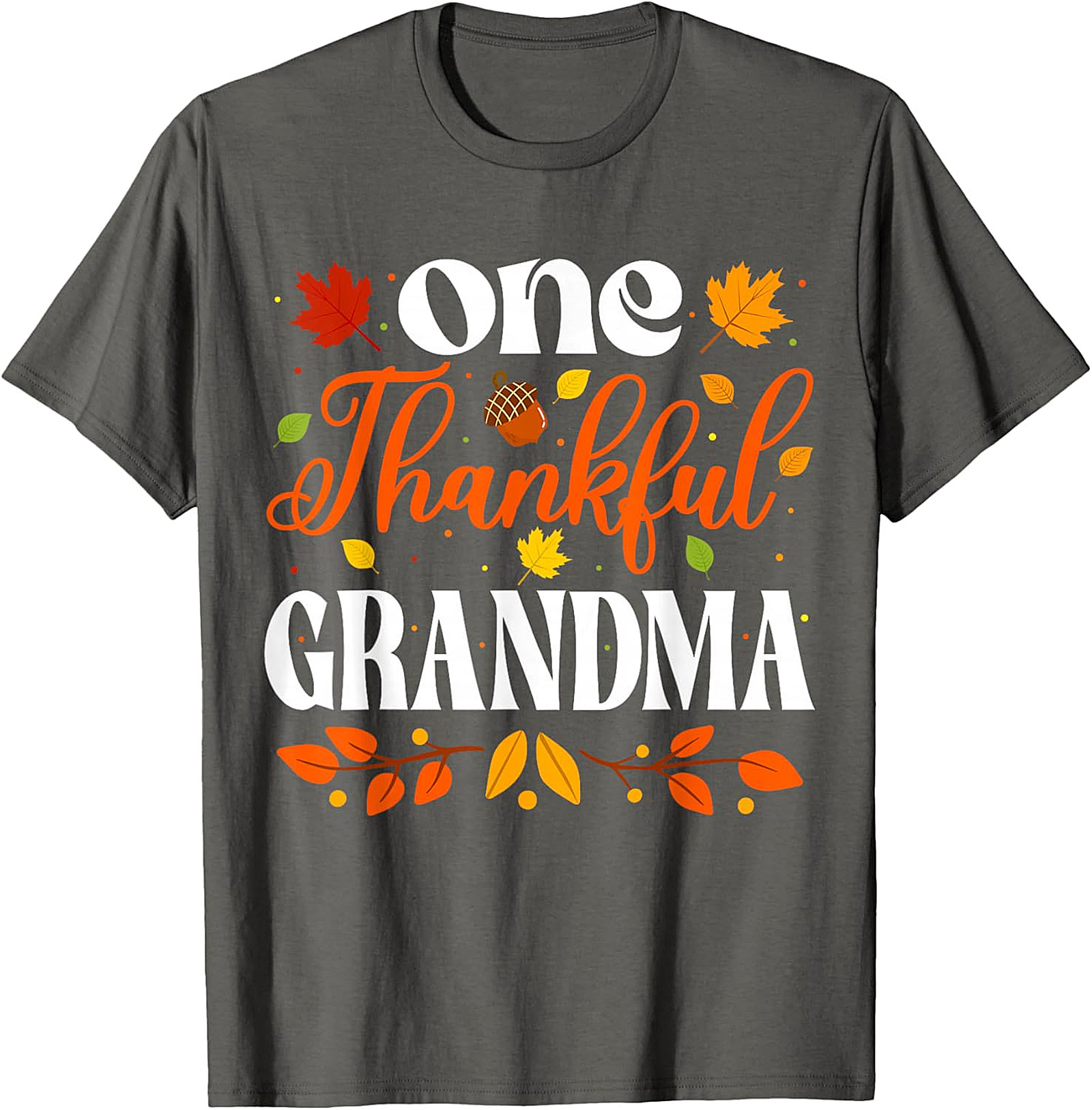 One Thankful Grandma T-shirt | Thanksgiving Fall Graphic Tee