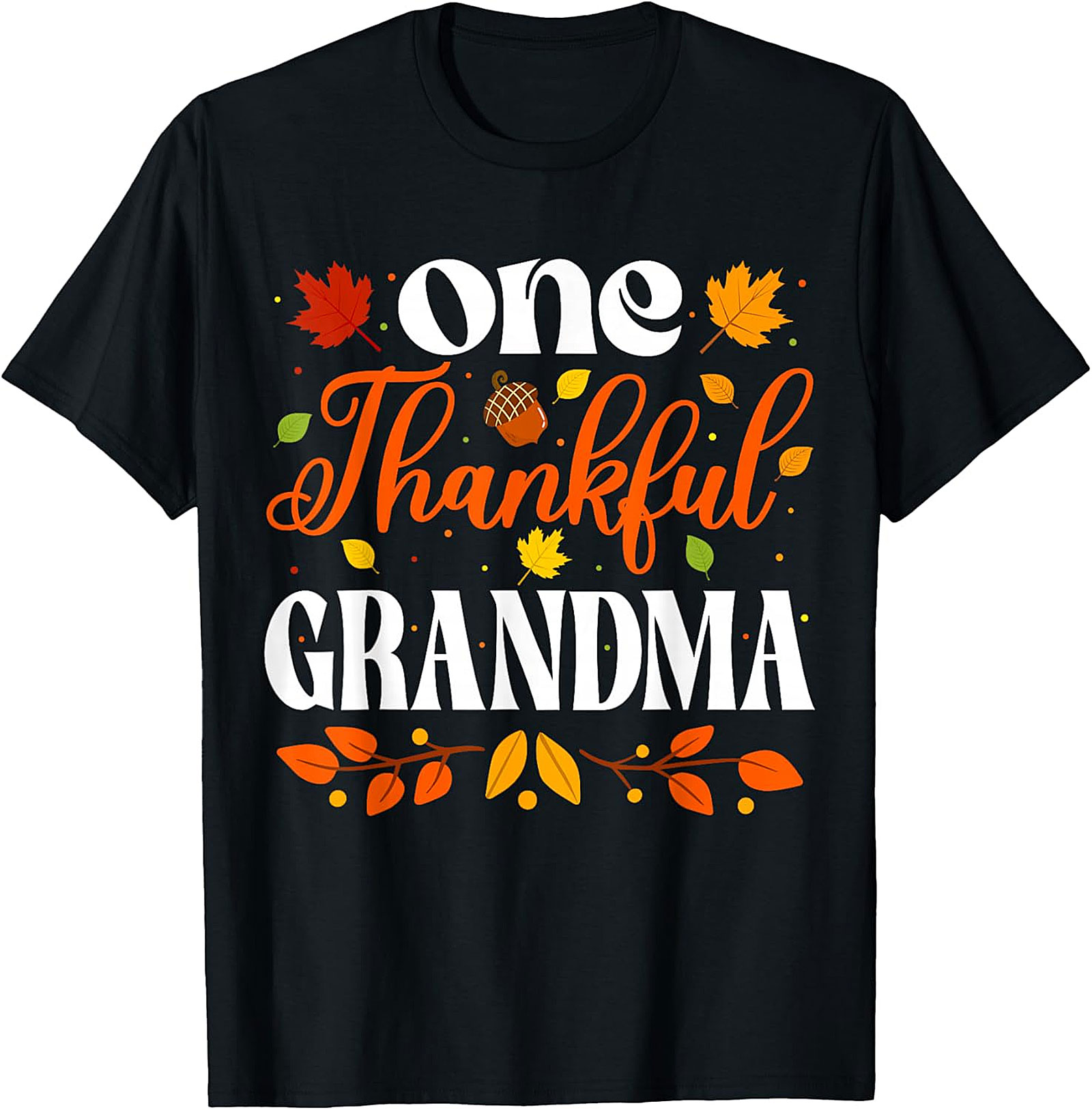  One Thankful Grandma T-shirt | Thanksgiving Fall Graphic Tee