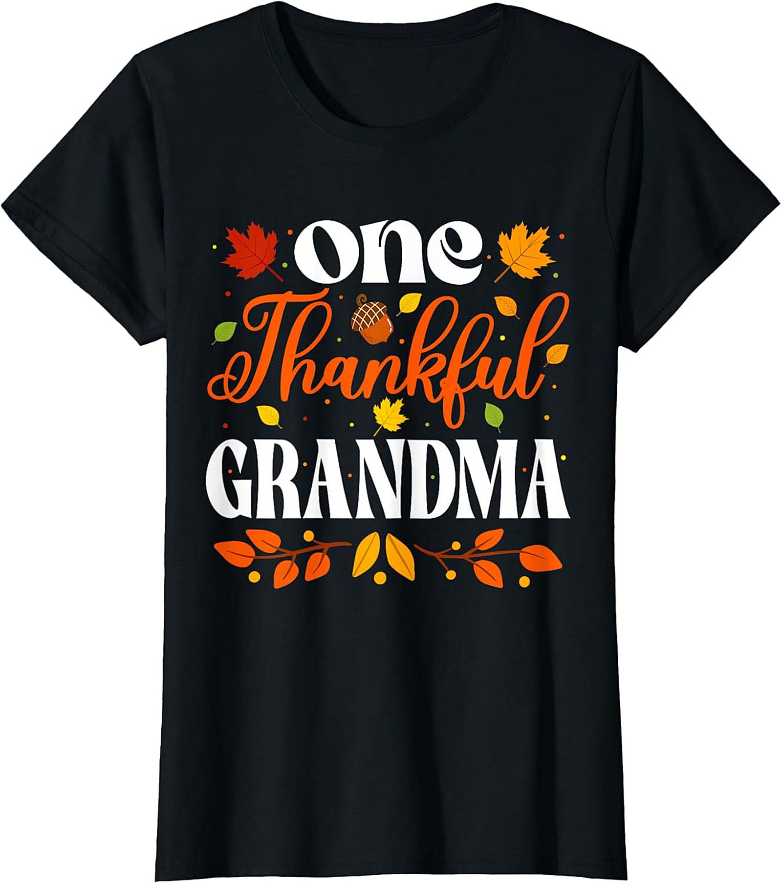  One Thankful Grandma T-shirt | Thanksgiving Fall Graphic Tee