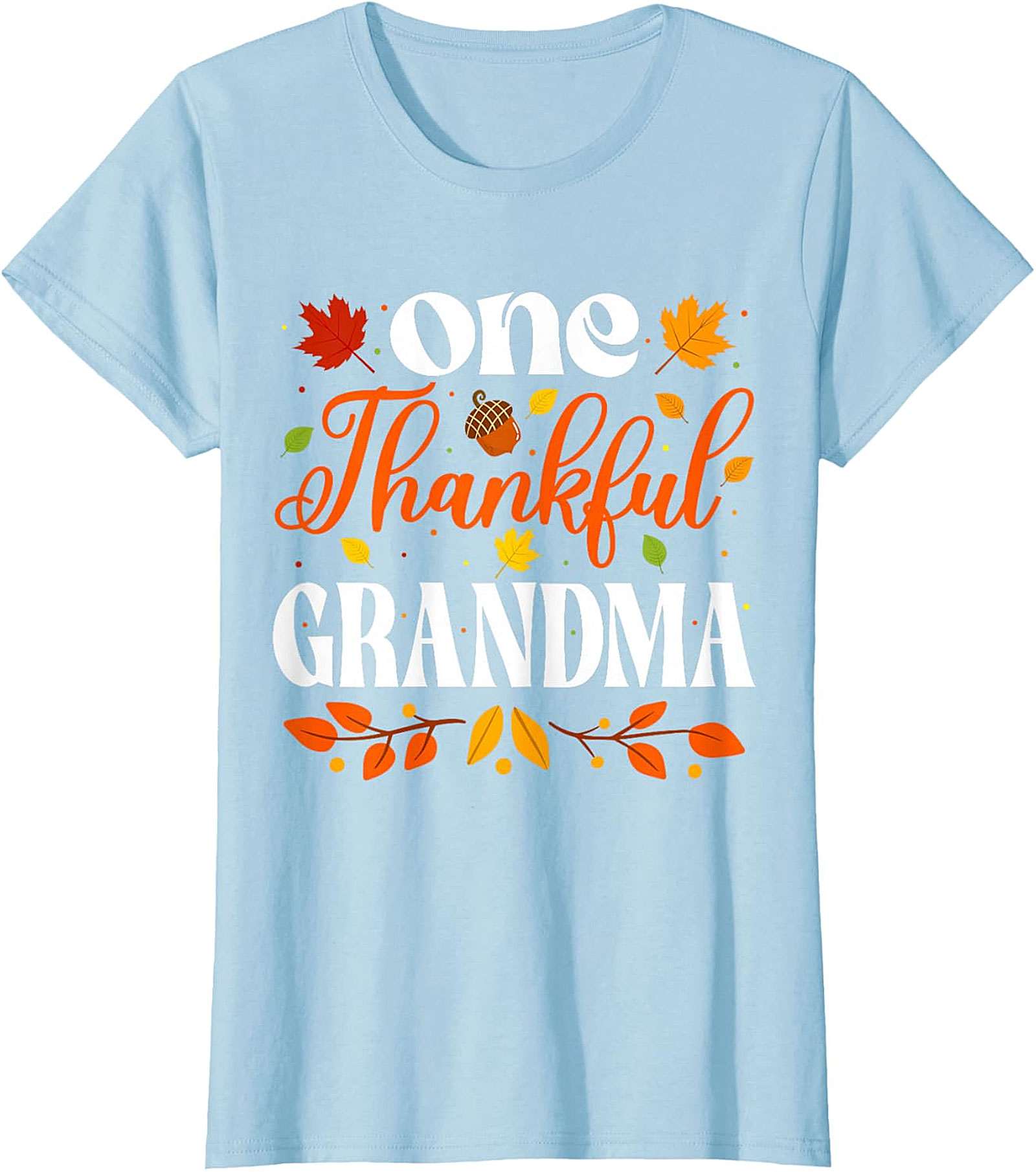 One Thankful Grandma T-shirt | Thanksgiving Fall Graphic Tee