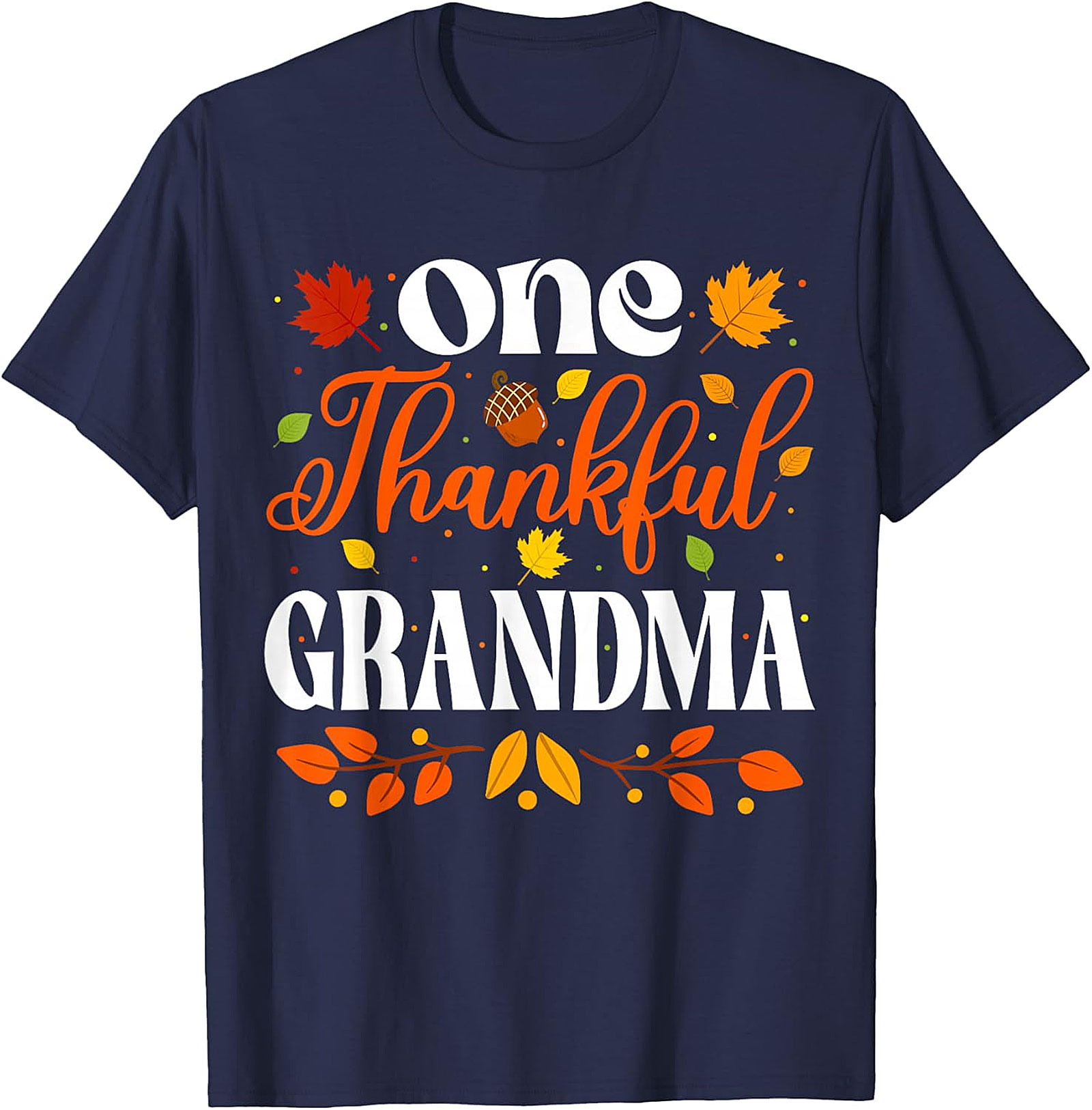One Thankful Grandma T-shirt | Thanksgiving Fall Graphic Tee
