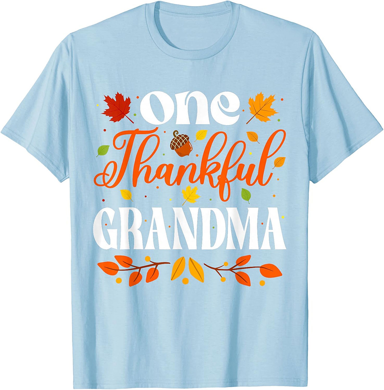  One Thankful Grandma T-shirt | Thanksgiving Fall Graphic Tee
