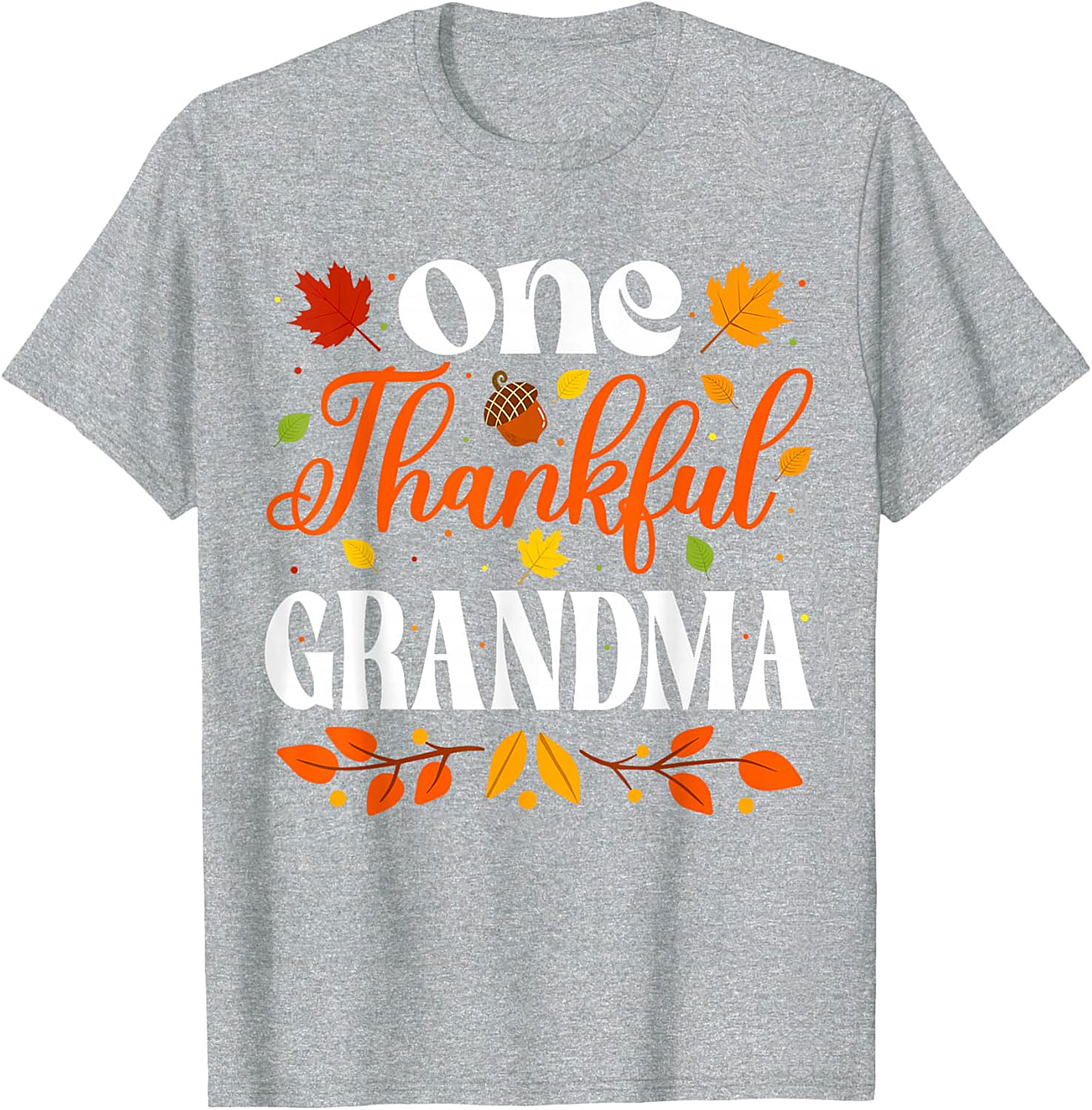  One Thankful Grandma T-shirt | Thanksgiving Fall Graphic Tee