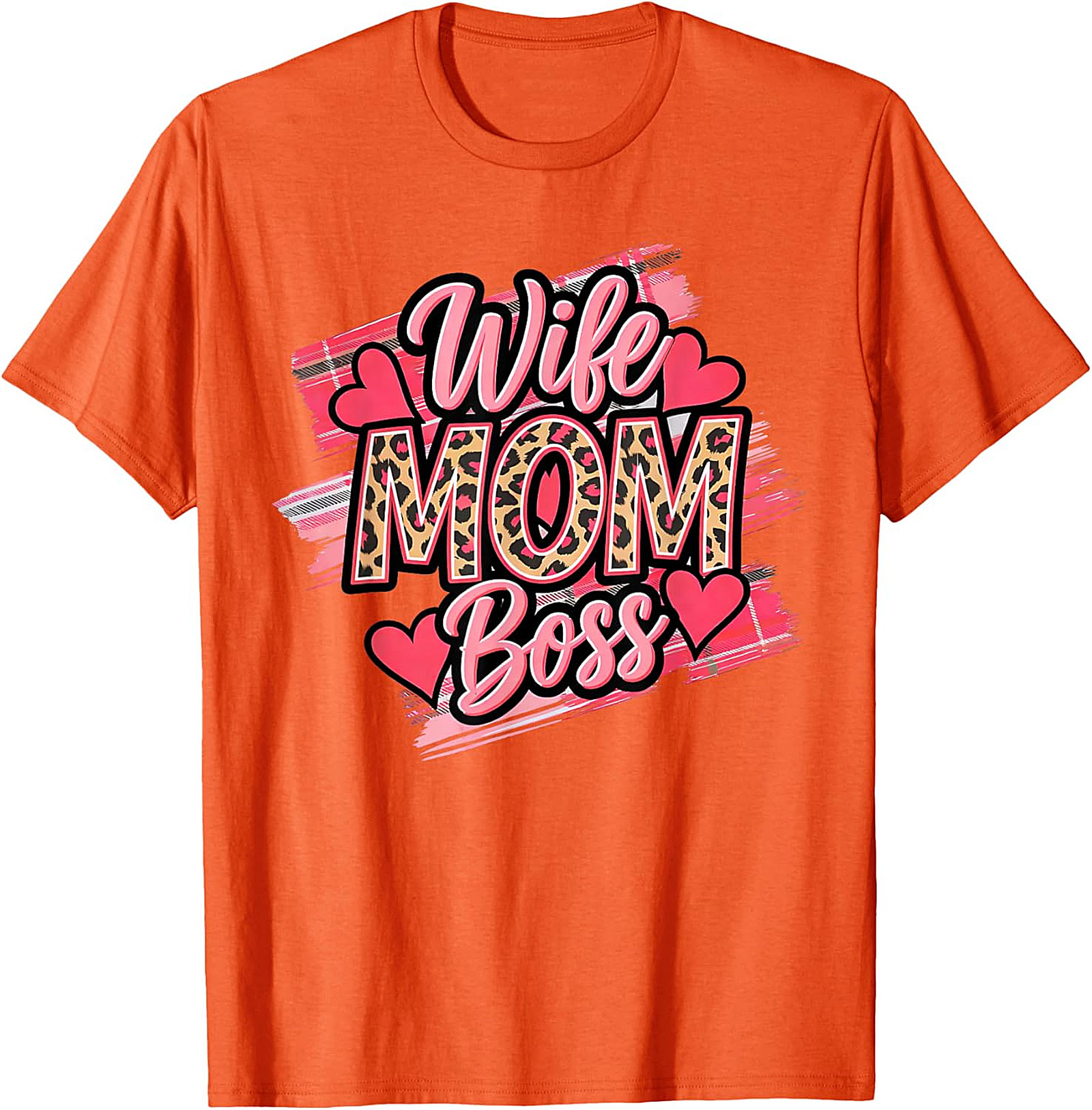 Wife Mom Boss Leopard T-Shirt | Soft Cotton Graphic Tee
