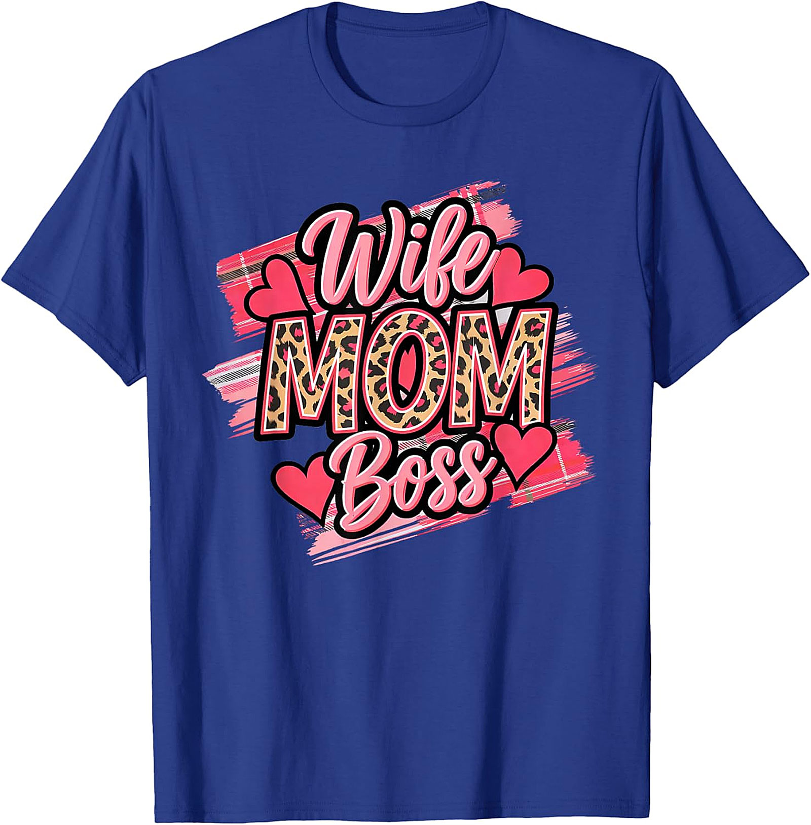 Wife Mom Boss Leopard T-Shirt | Soft Cotton Graphic Tee