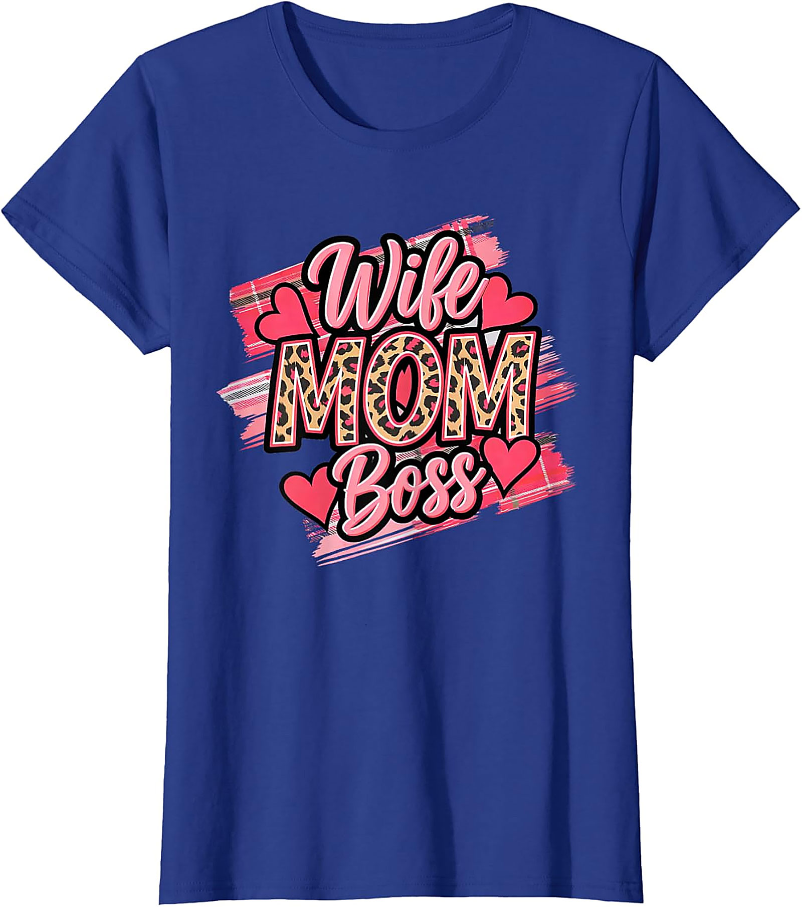 Wife Mom Boss Leopard T-Shirt | Soft Cotton Graphic Tee