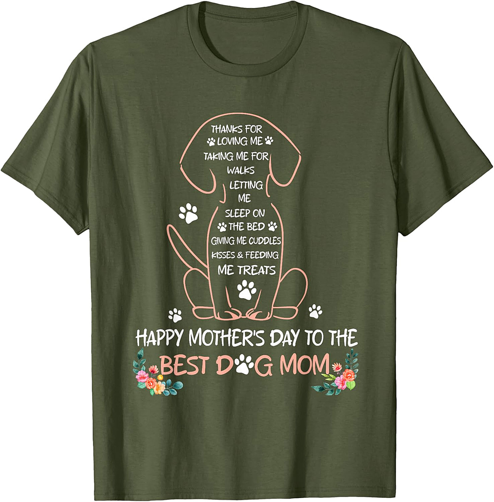 Best Dog Mom Mother's Day T-Shirt Soft Cotton Gift Tee