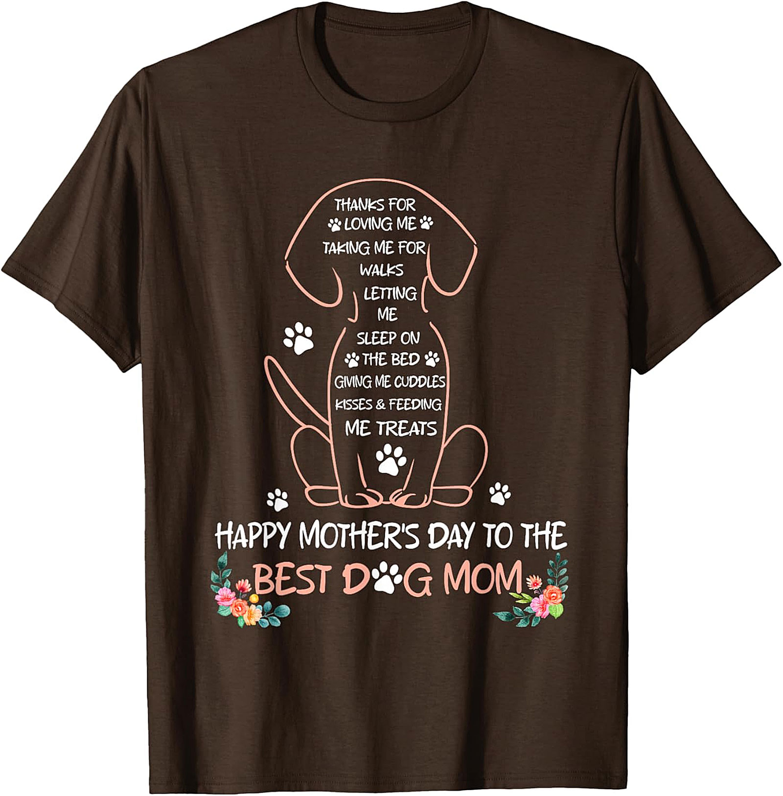 Best Dog Mom Mother's Day T-Shirt Soft Cotton Gift Tee