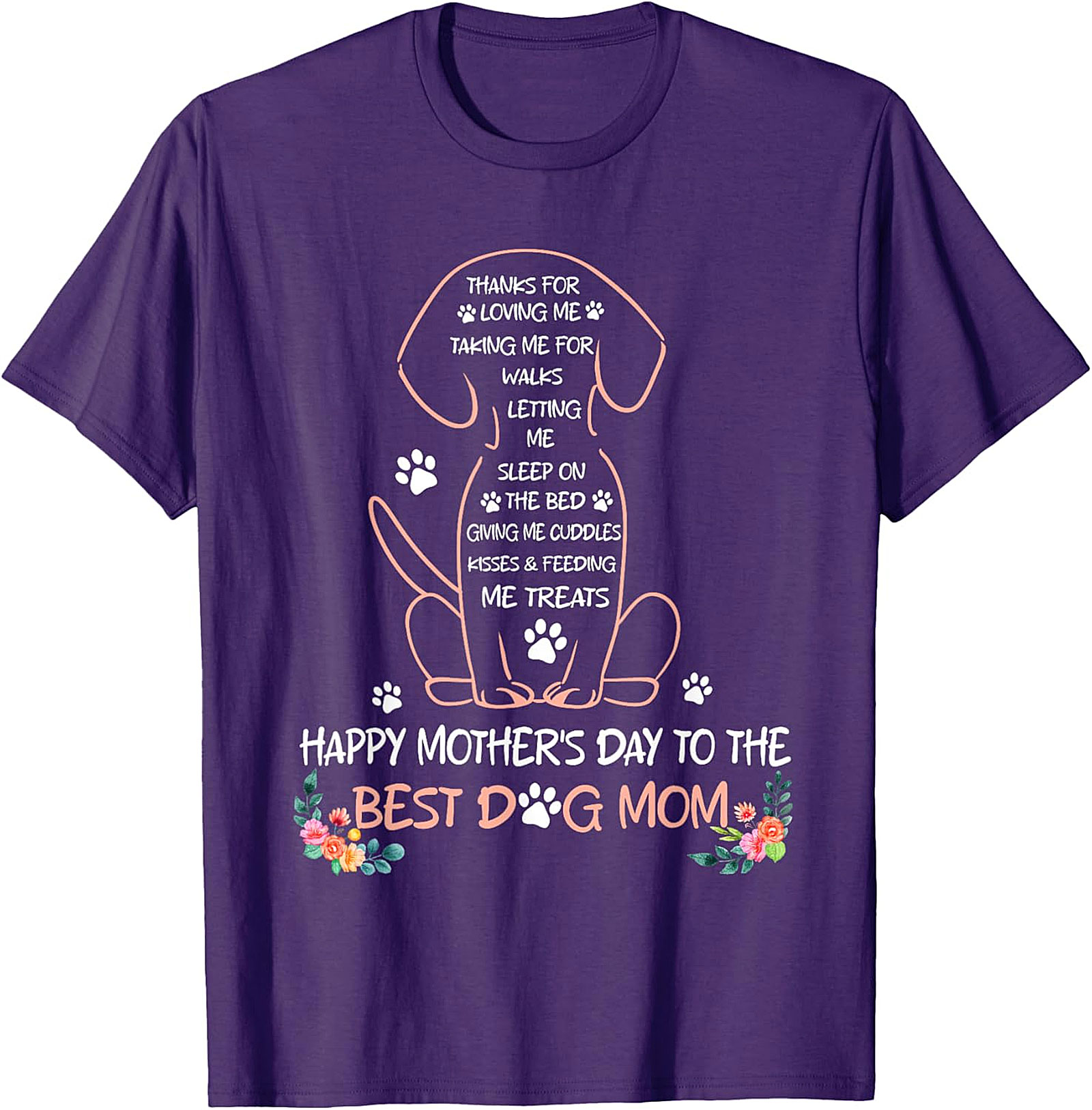 Best Dog Mom Mother's Day T-Shirt Soft Cotton Gift Tee