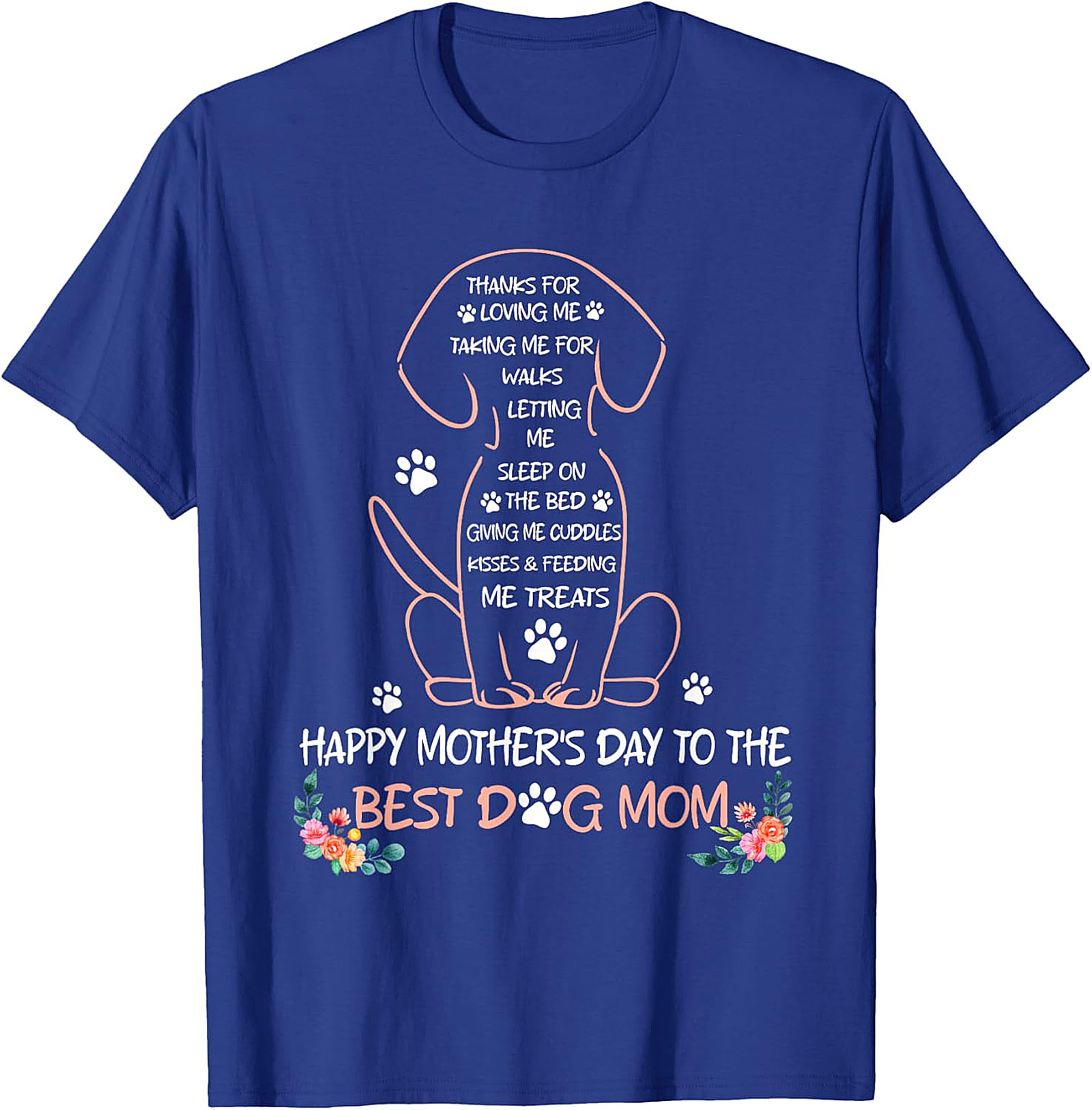 Best Dog Mom Mother's Day T-Shirt Soft Cotton Gift Tee