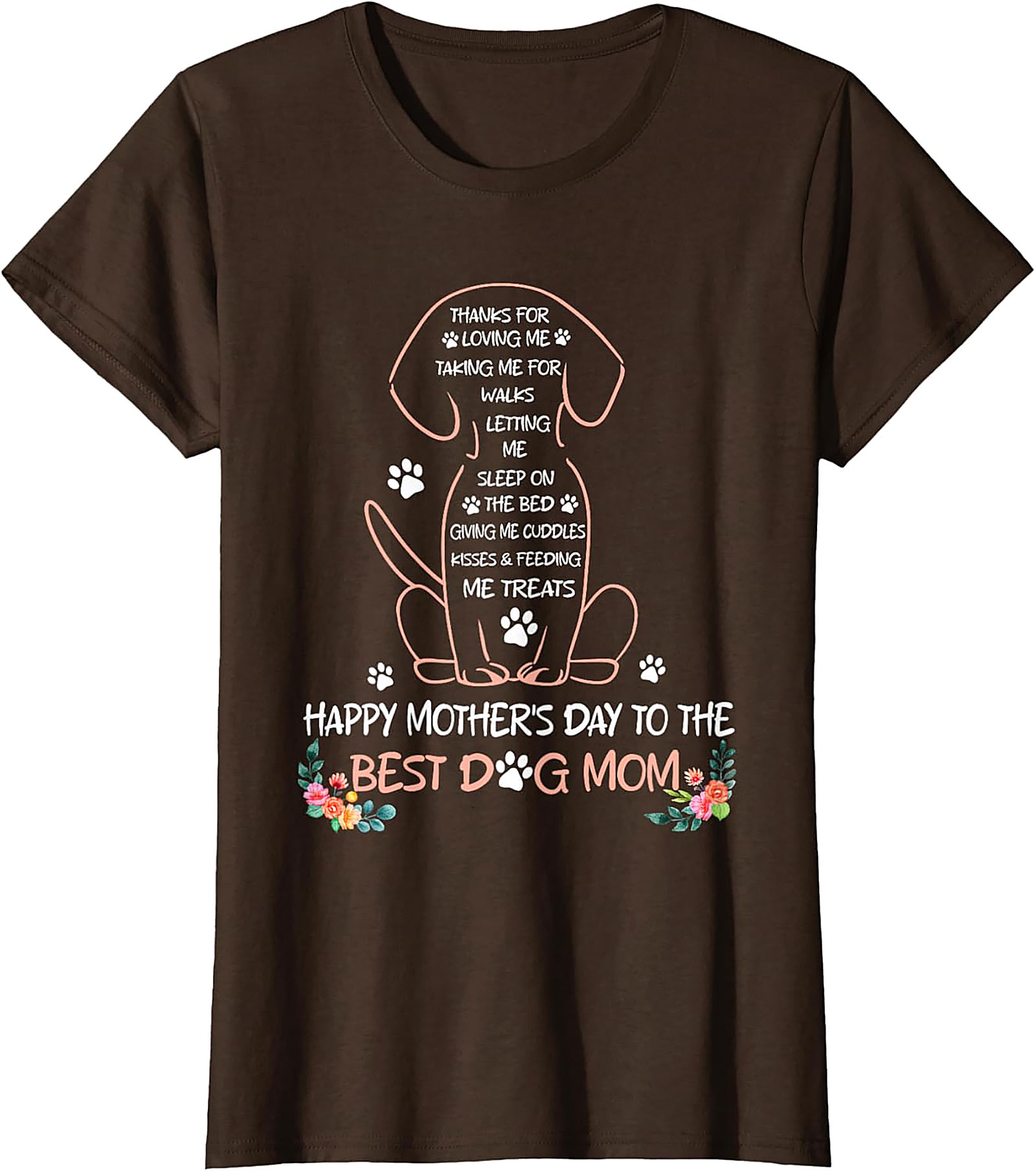 Best Dog Mom Mother's Day T-Shirt Soft Cotton Gift Tee