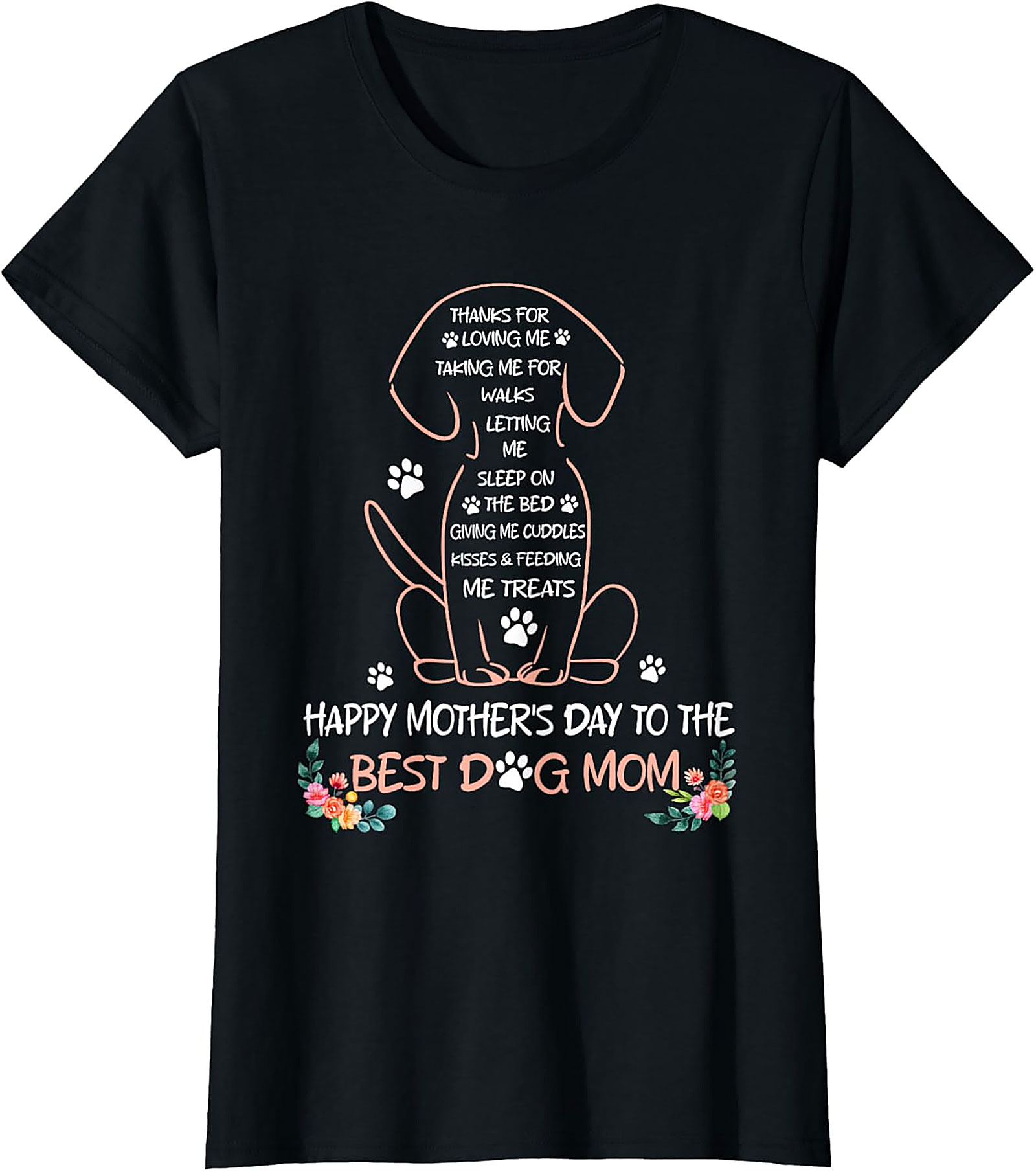 Best Dog Mom Mother's Day T-Shirt Soft Cotton Gift Tee