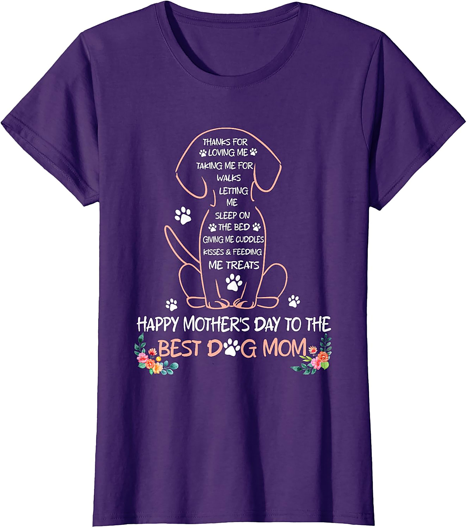 Best Dog Mom Mother's Day T-Shirt Soft Cotton Gift Tee