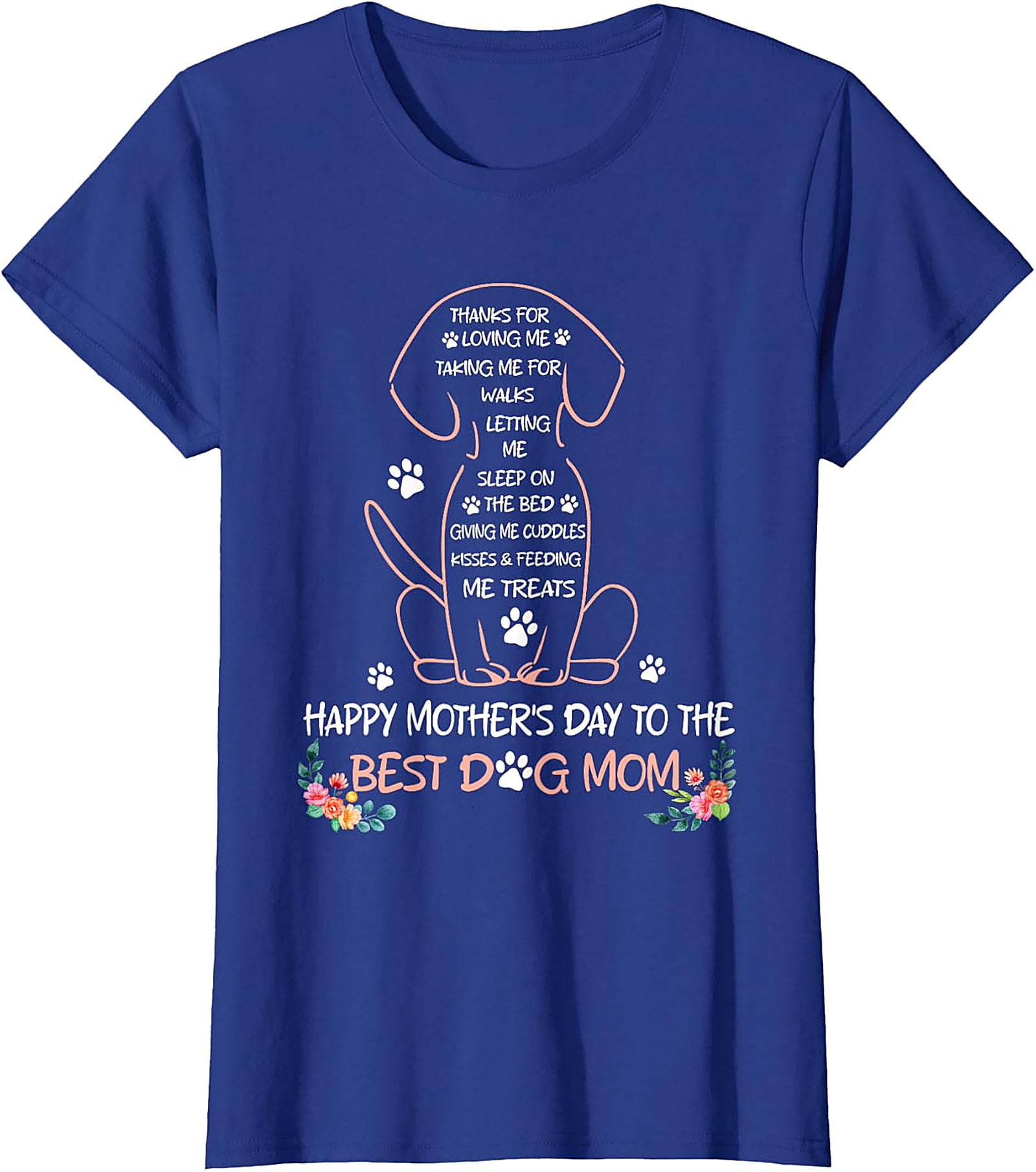 Best Dog Mom Mother's Day T-Shirt Soft Cotton Gift Tee