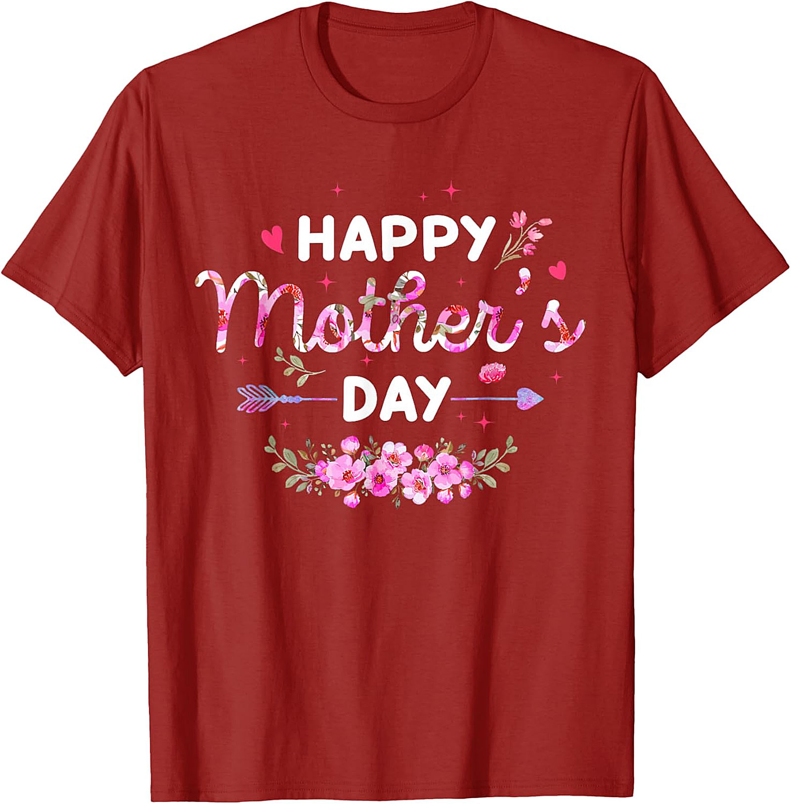  Happy Mother's Day Floral T-Shirt Soft Cotton Gift Tee