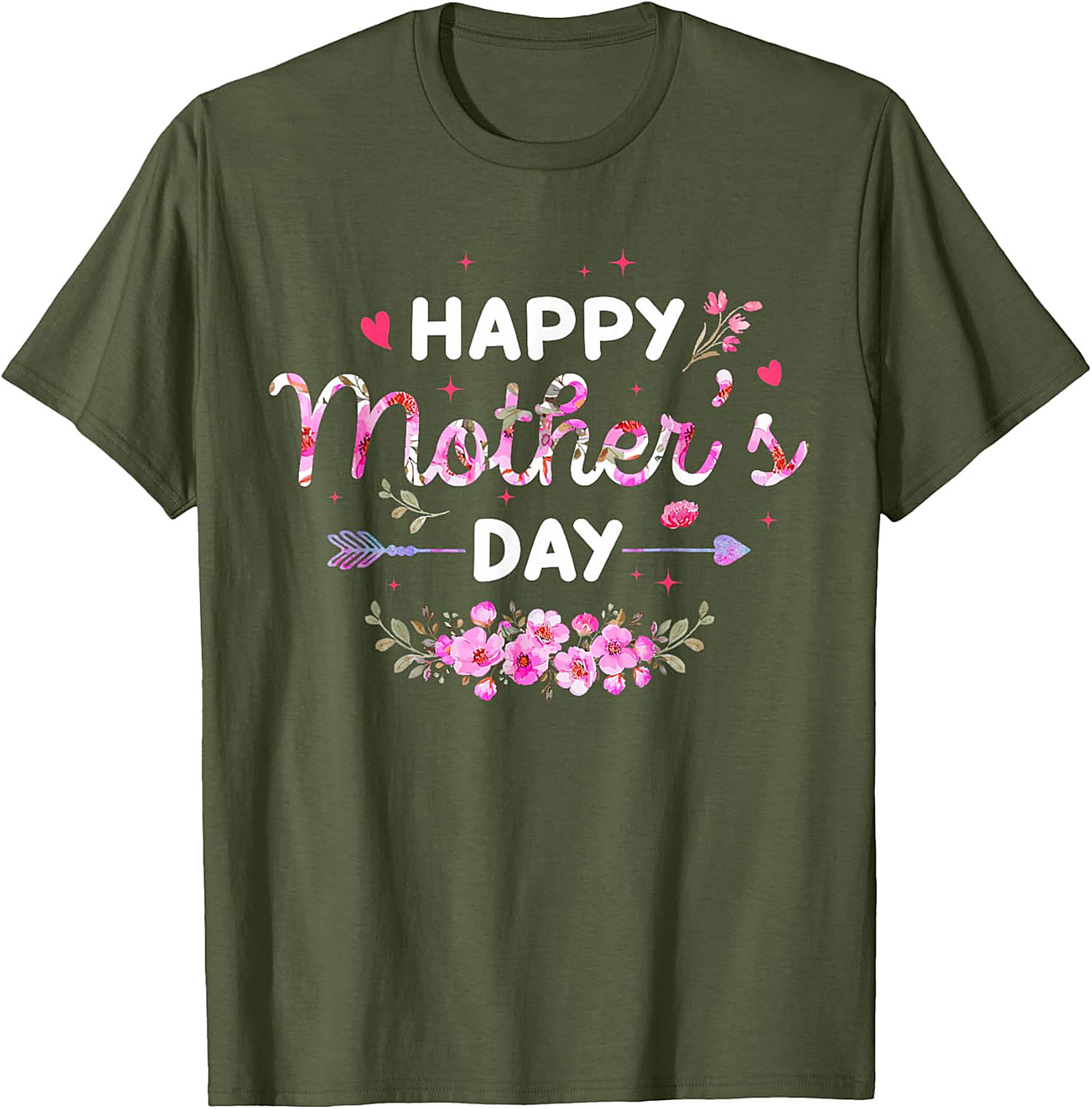  Happy Mother's Day Floral T-Shirt Soft Cotton Gift Tee