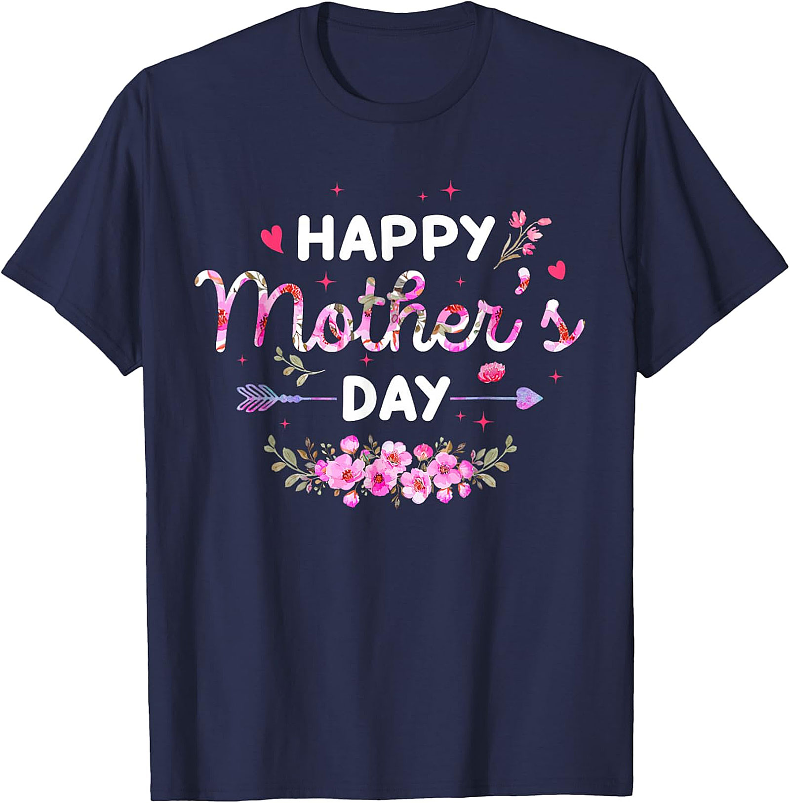  Happy Mother's Day Floral T-Shirt Soft Cotton Gift Tee