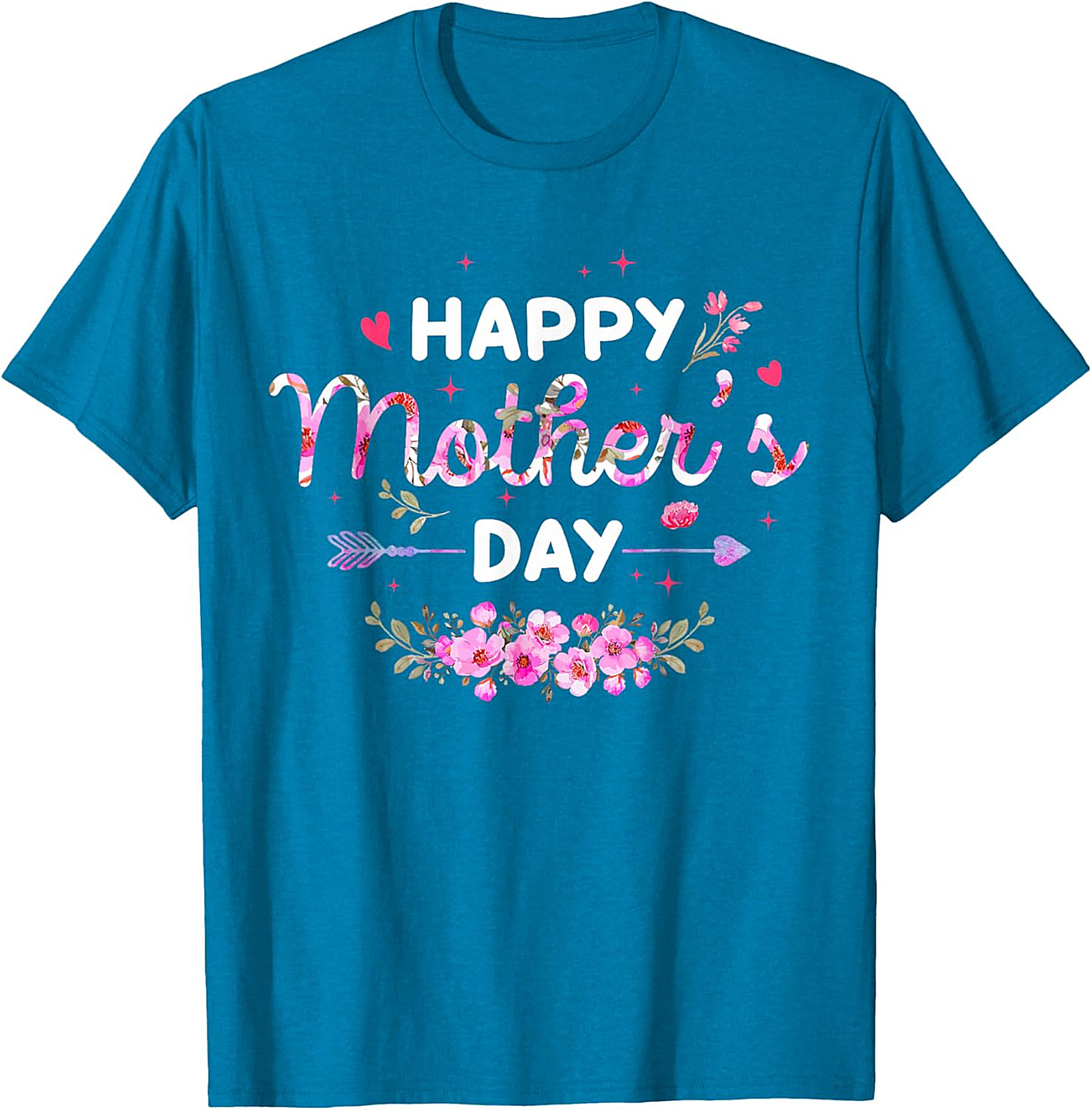  Happy Mother's Day Floral T-Shirt Soft Cotton Gift Tee