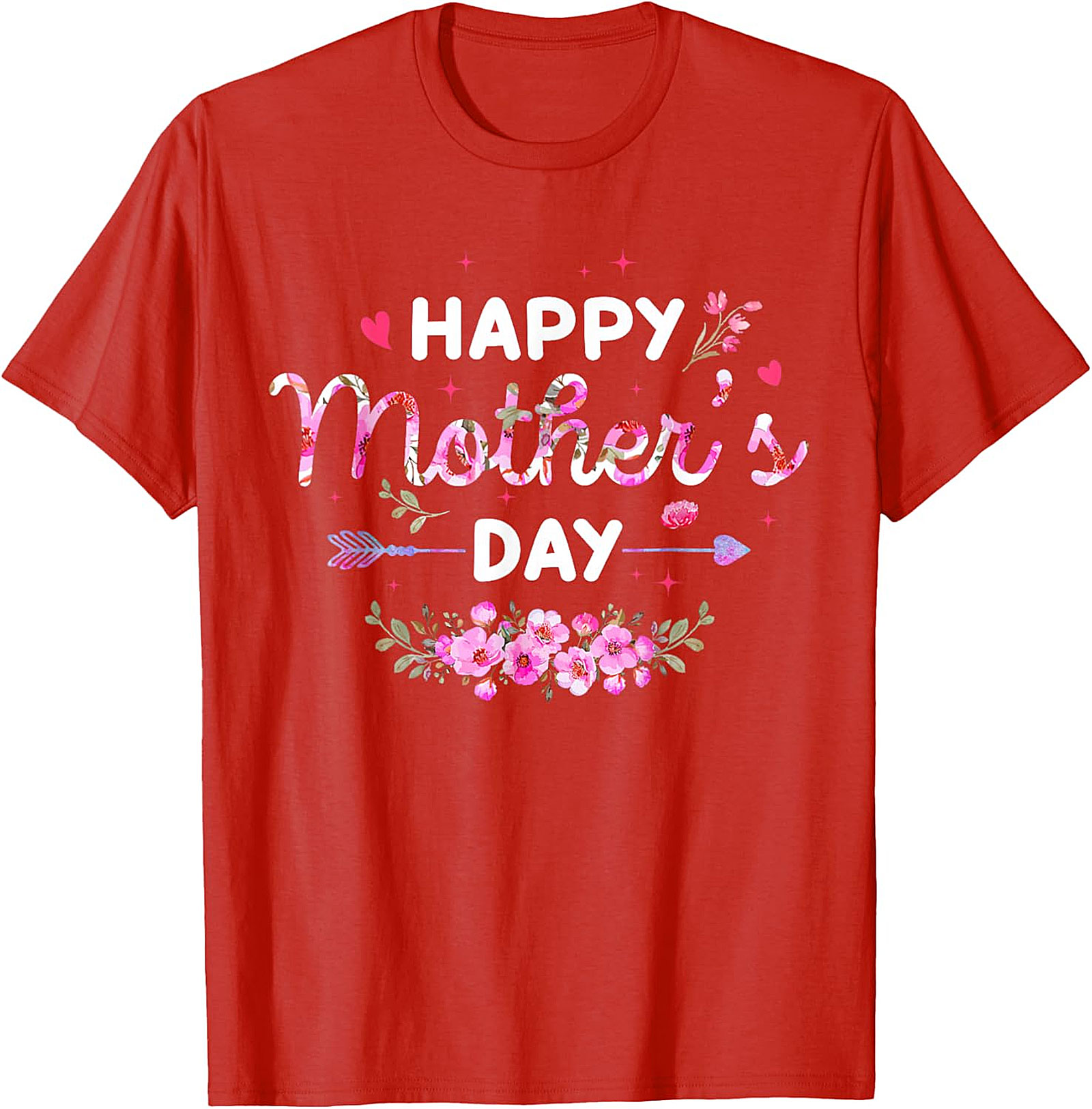  Happy Mother's Day Floral T-Shirt Soft Cotton Gift Tee