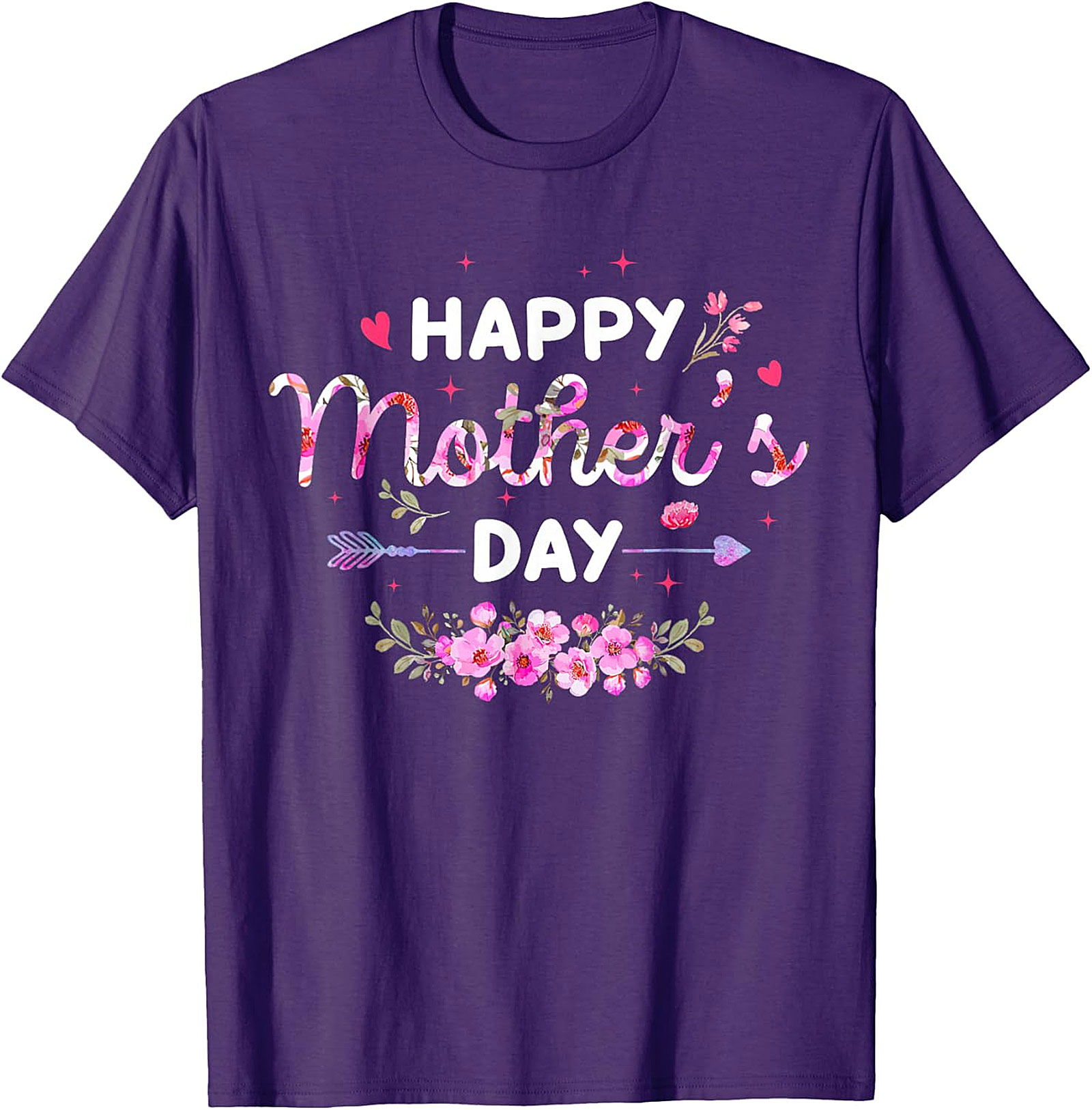  Happy Mother's Day Floral T-Shirt Soft Cotton Gift Tee