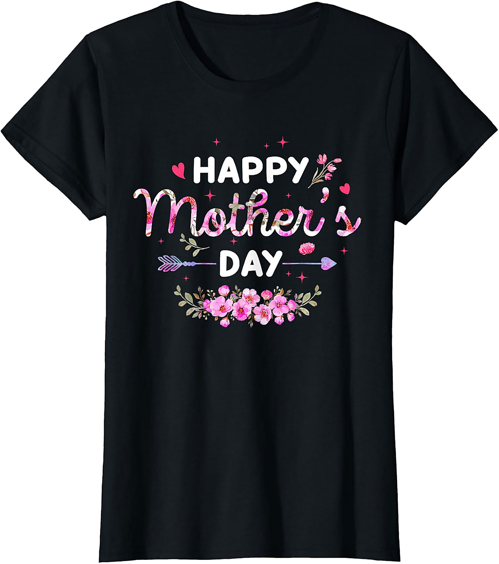  Happy Mother's Day Floral T-Shirt Soft Cotton Gift Tee