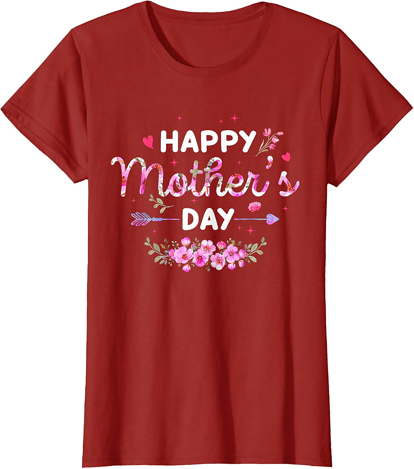  Happy Mother's Day Floral T-Shirt Soft Cotton Gift Tee