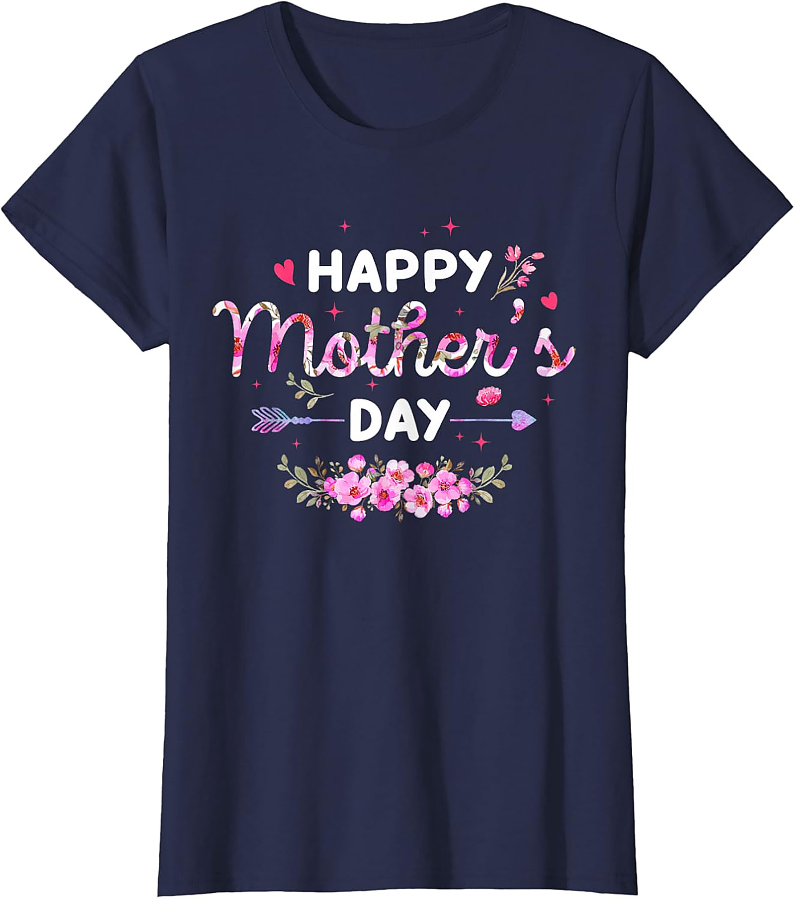  Happy Mother's Day Floral T-Shirt Soft Cotton Gift Tee