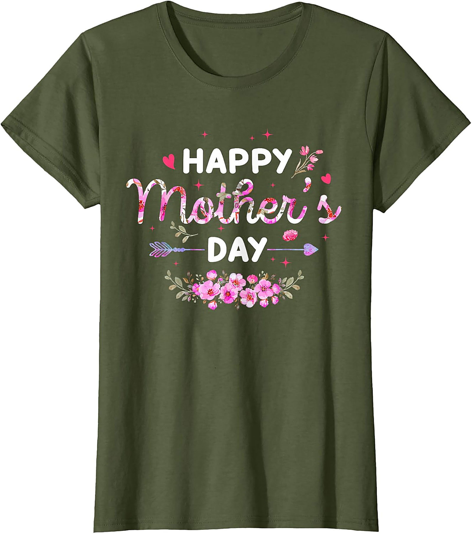  Happy Mother's Day Floral T-Shirt Soft Cotton Gift Tee