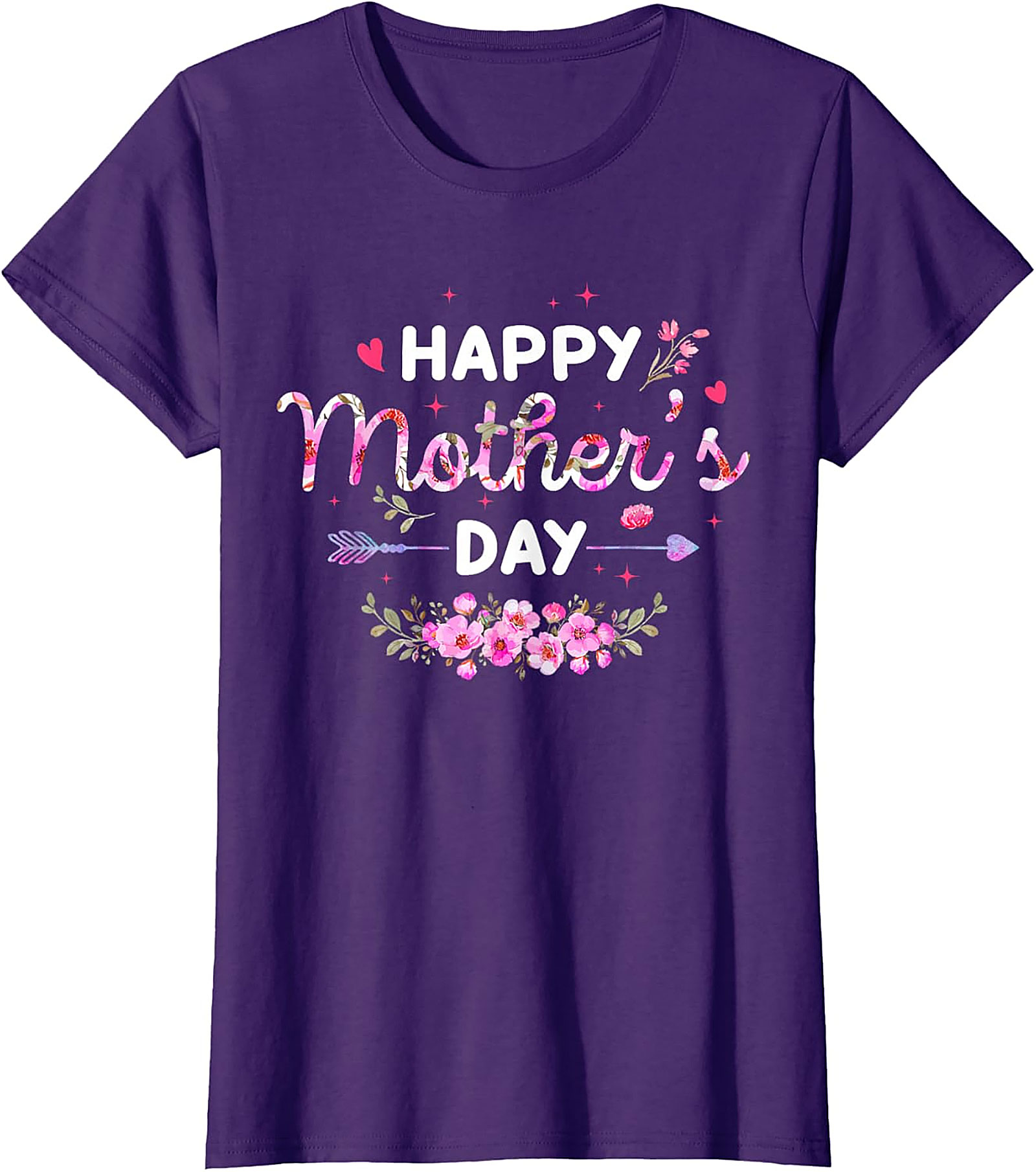  Happy Mother's Day Floral T-Shirt Soft Cotton Gift Tee