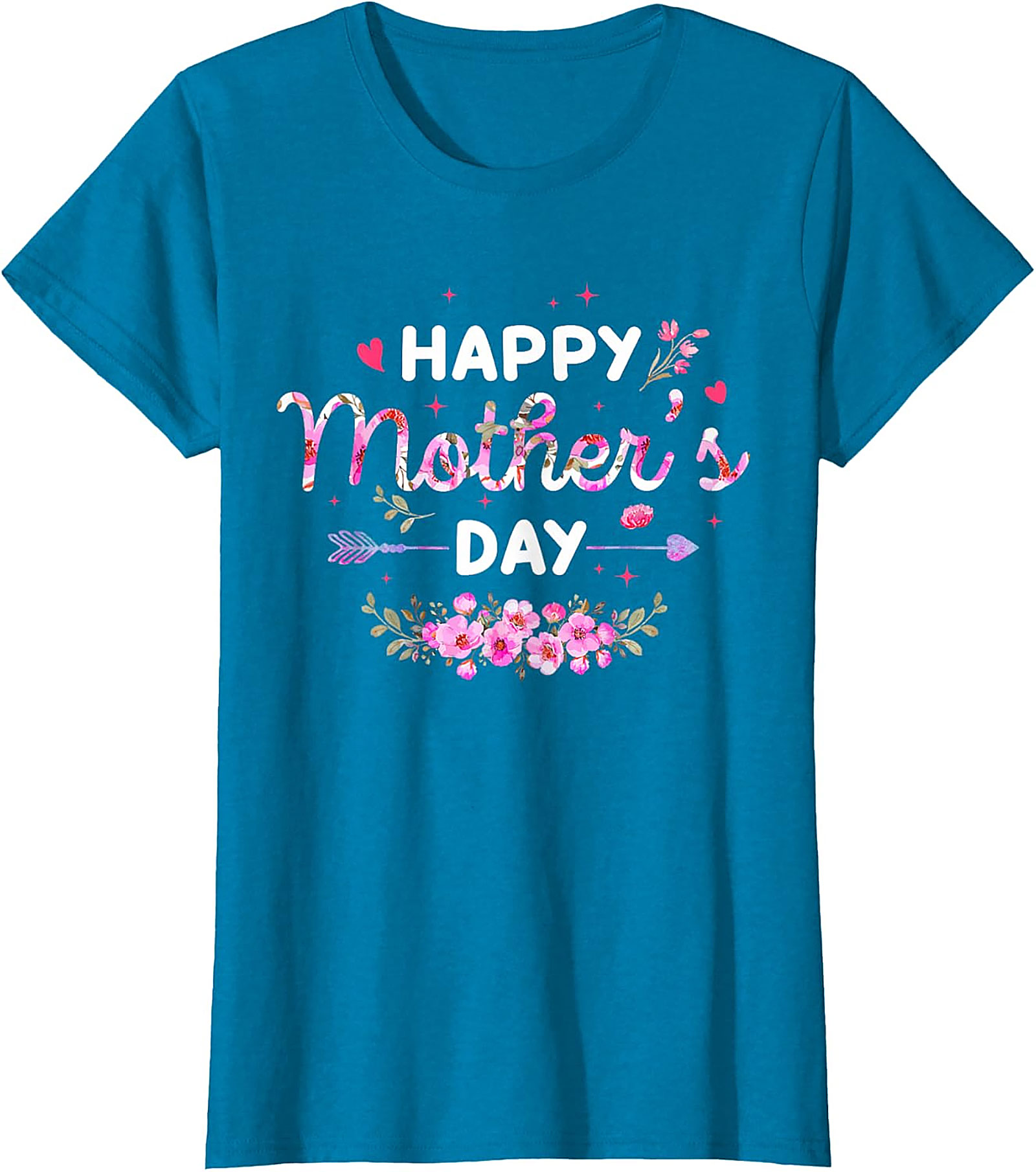  Happy Mother's Day Floral T-Shirt Soft Cotton Gift Tee