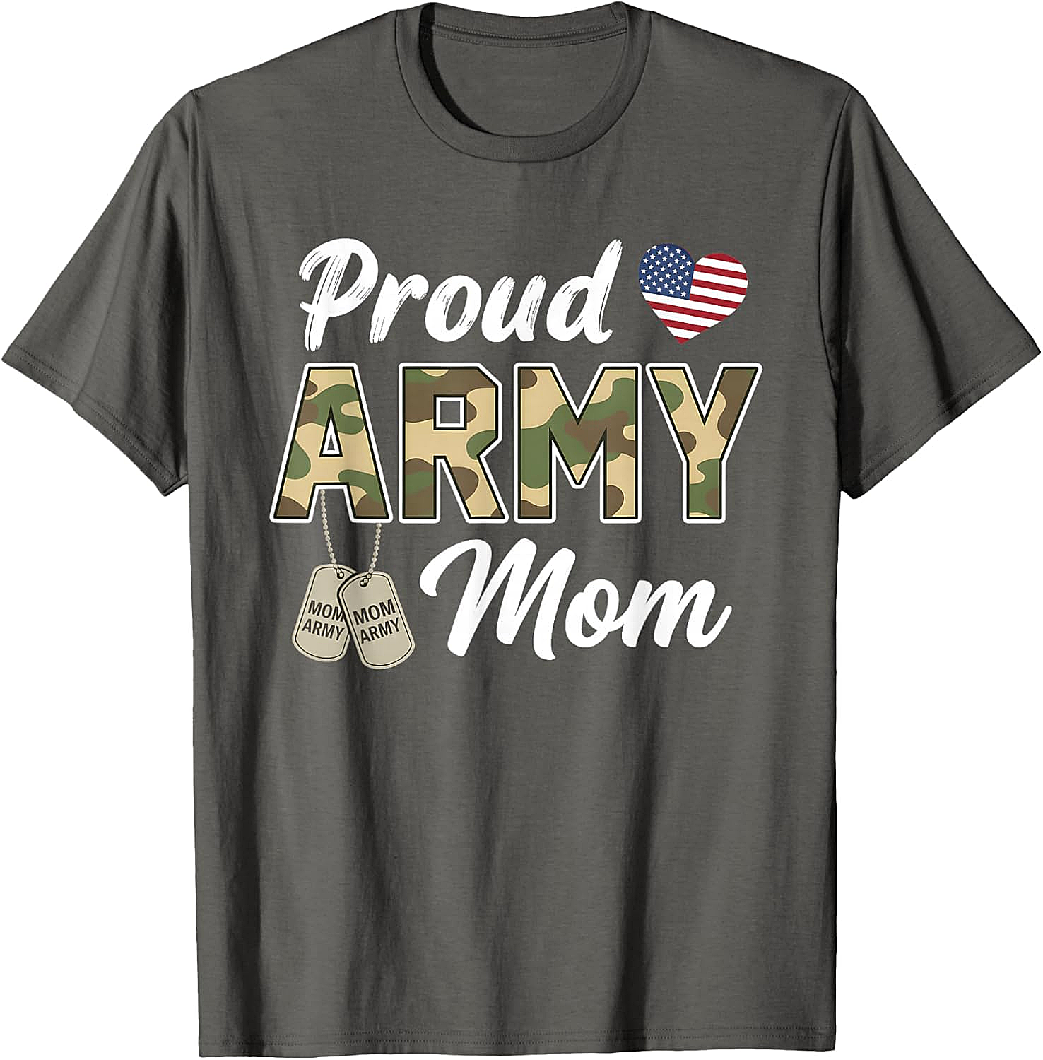Proud Army Mom T-Shirt Patriotic Camo Graphic Tee