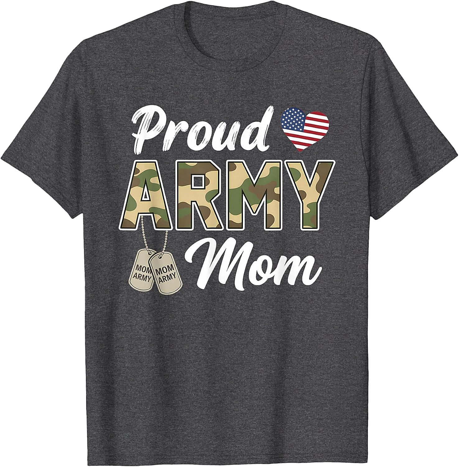 Proud Army Mom T-Shirt Patriotic Camo Graphic Tee