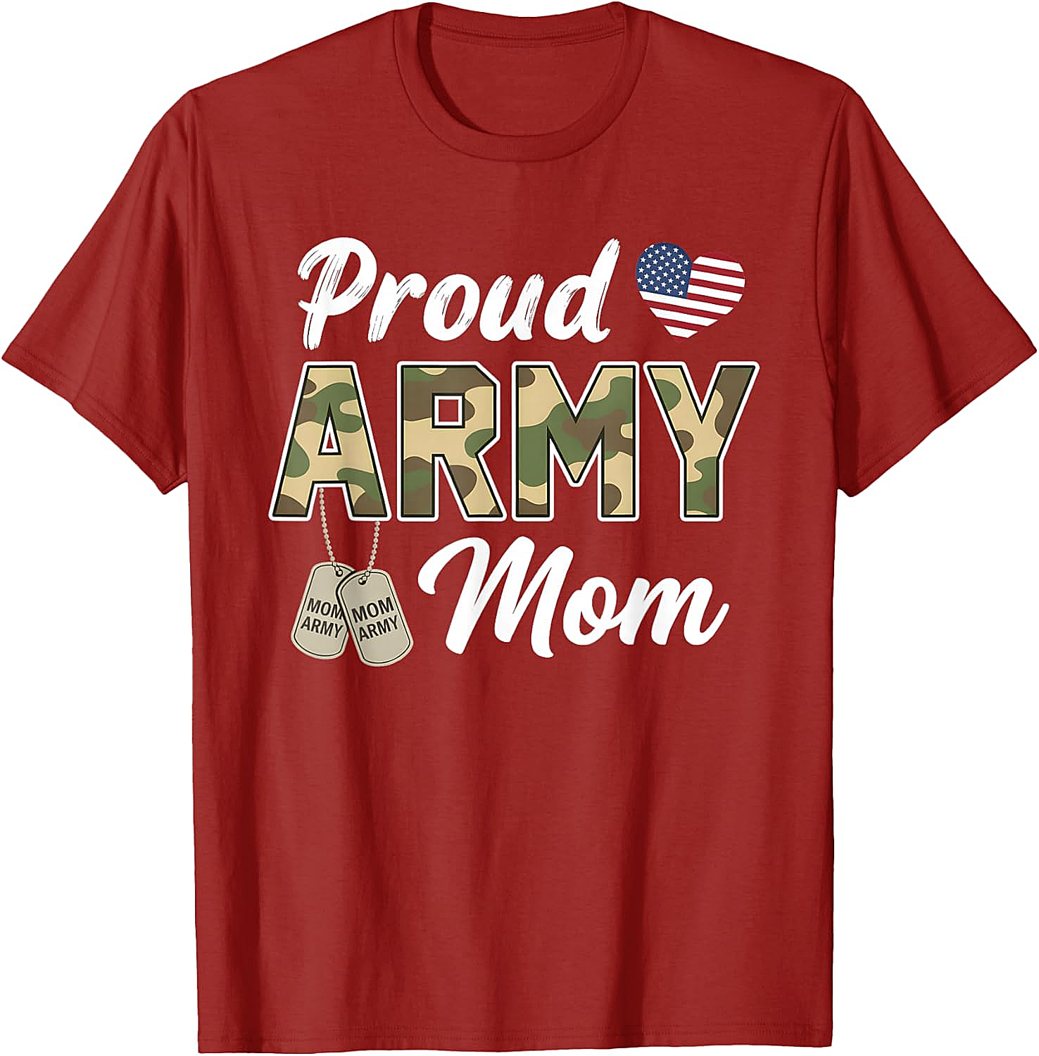 Proud Army Mom T-Shirt Patriotic Camo Graphic Tee