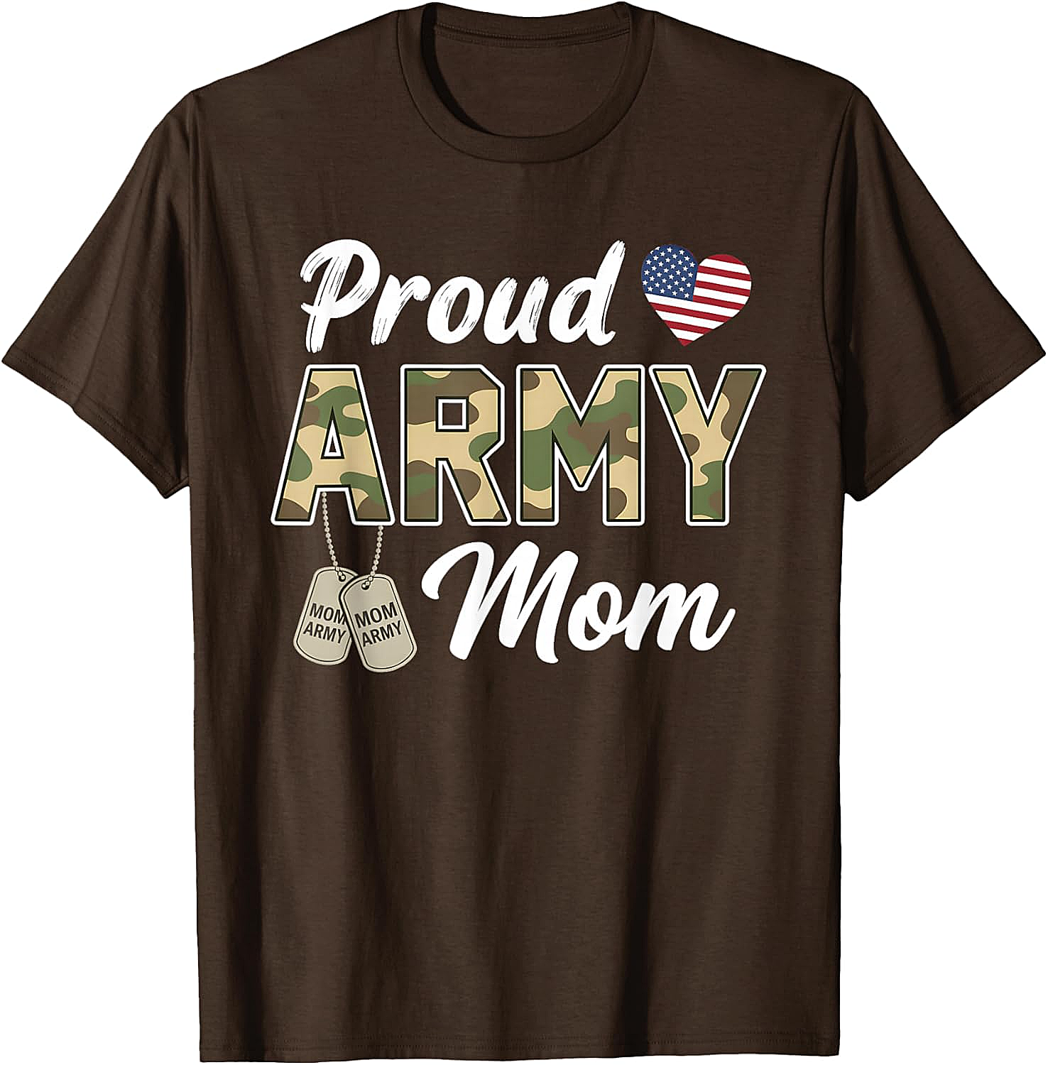 Proud Army Mom T-Shirt Patriotic Camo Graphic Tee