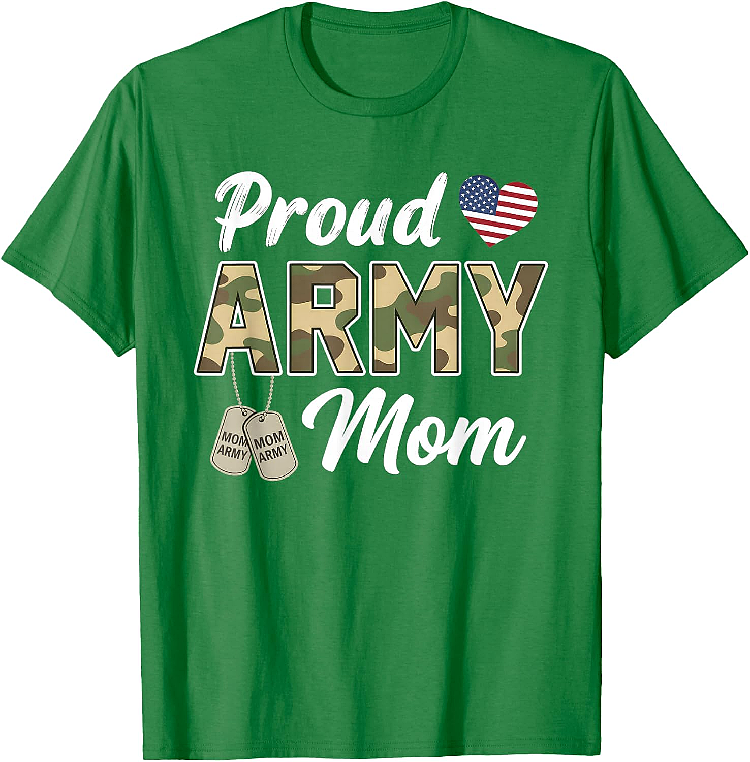Proud Army Mom T-Shirt Patriotic Camo Graphic Tee