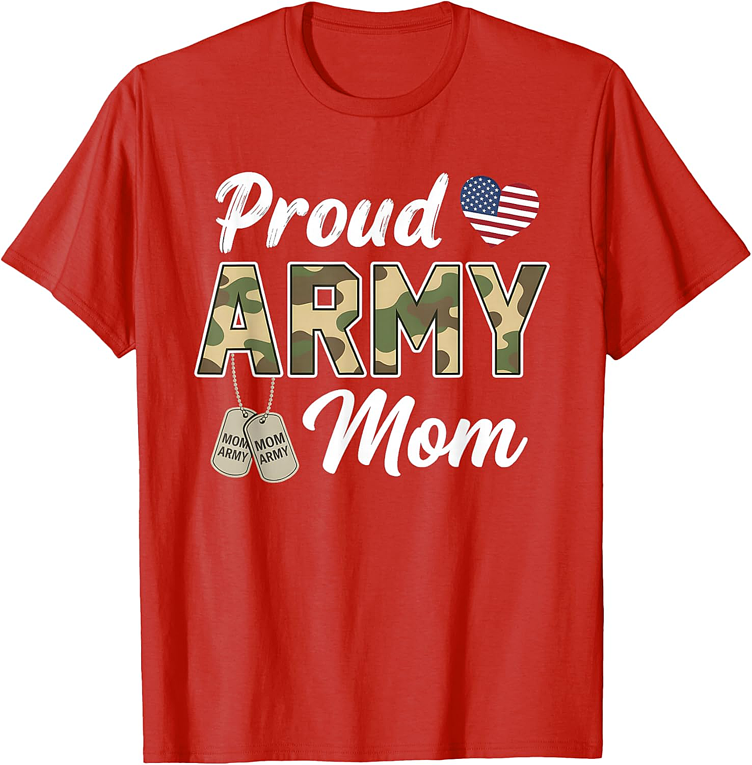 Proud Army Mom T-Shirt Patriotic Camo Graphic Tee