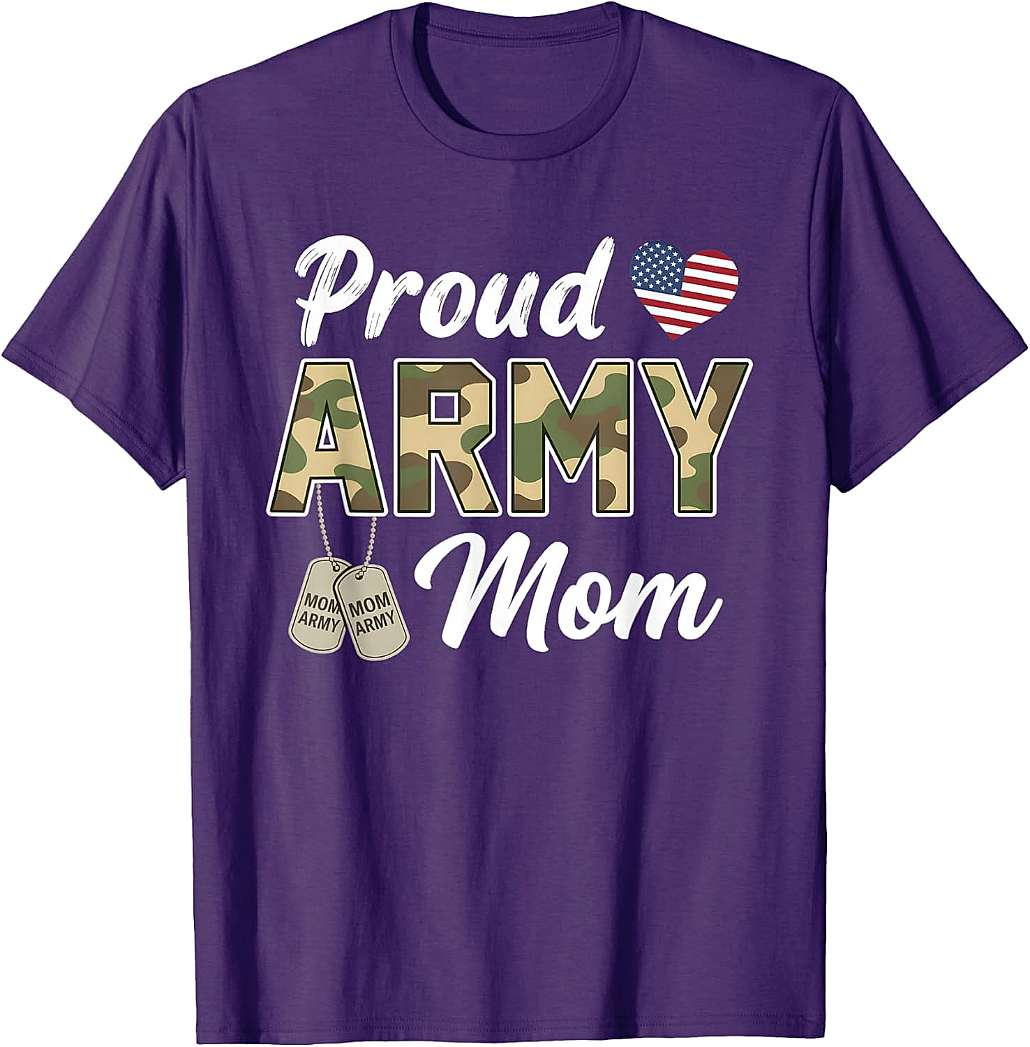 Proud Army Mom T-Shirt Patriotic Camo Graphic Tee