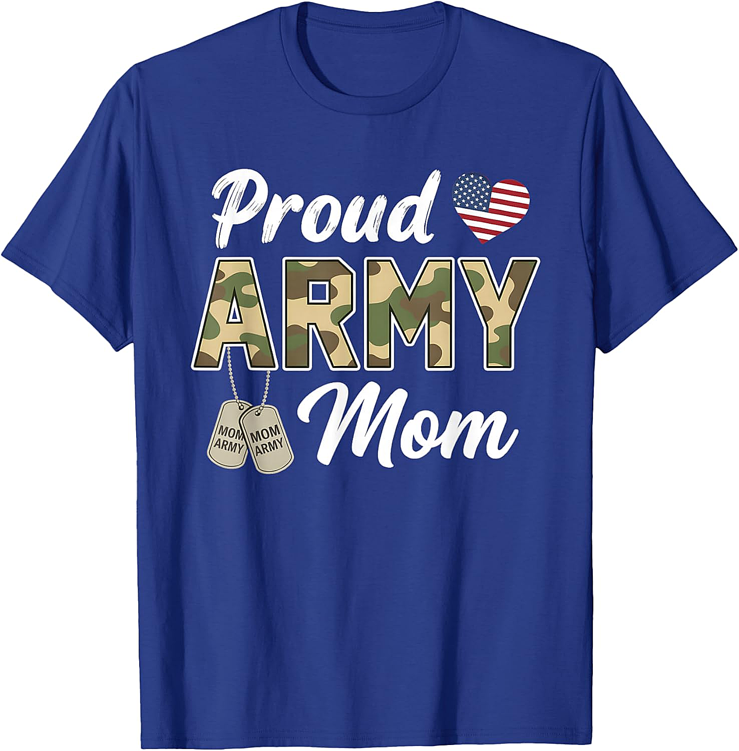 Proud Army Mom T-Shirt Patriotic Camo Graphic Tee