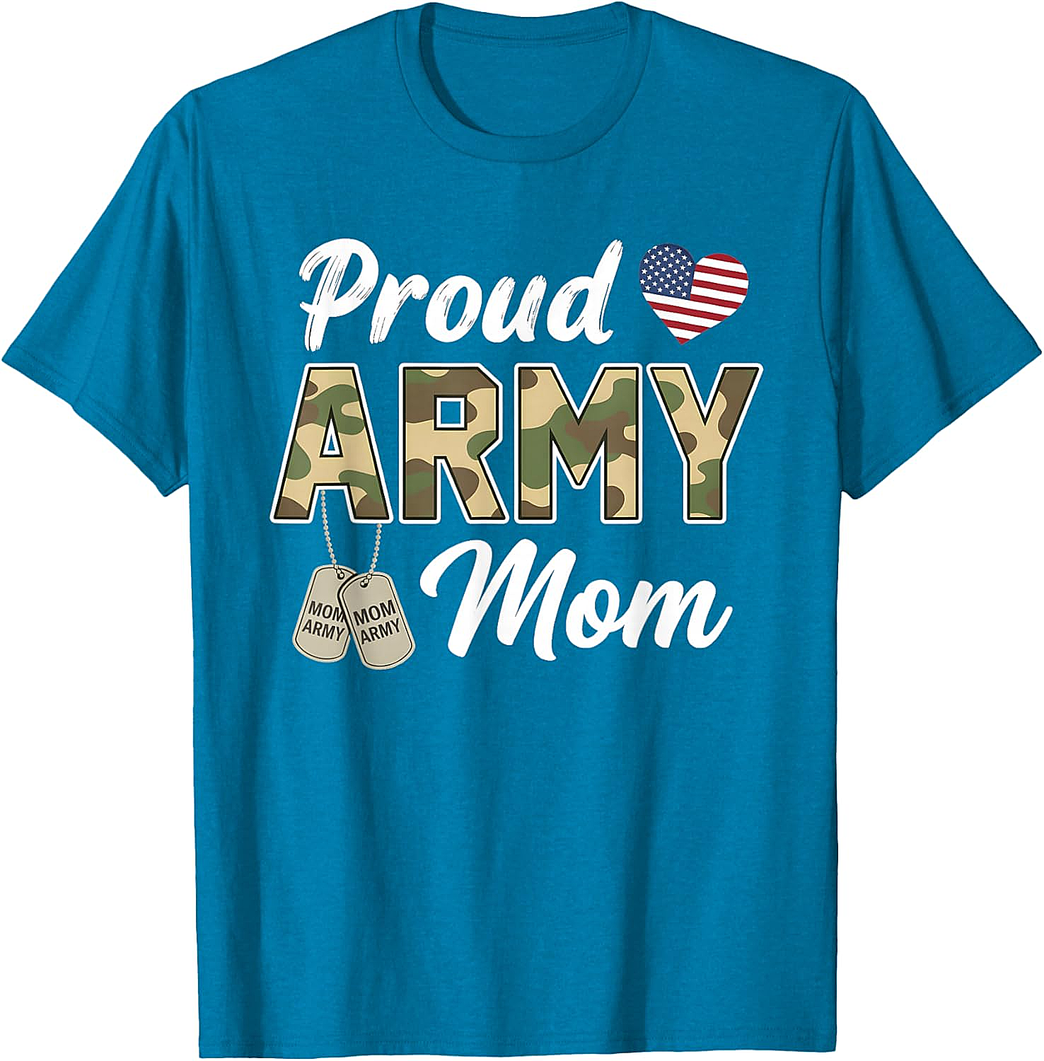 Proud Army Mom T-Shirt Patriotic Camo Graphic Tee