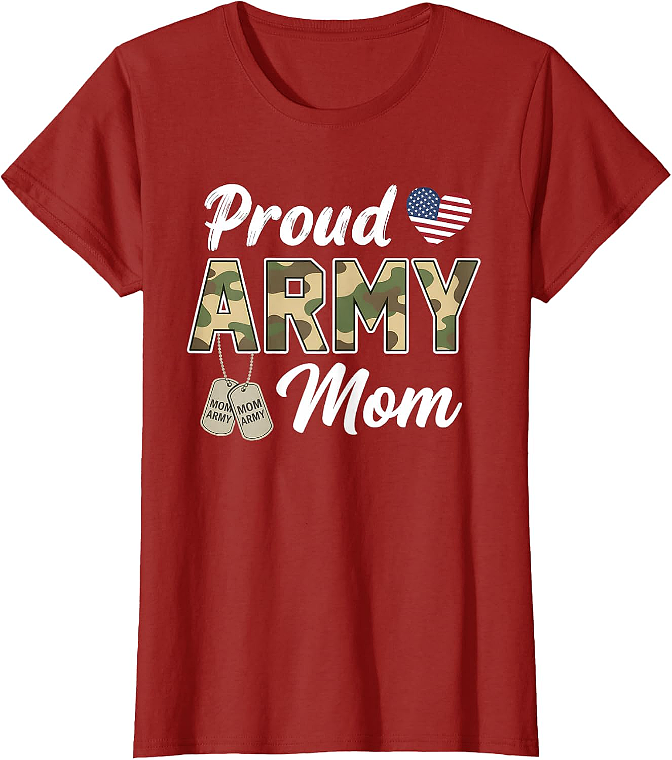 Proud Army Mom T-Shirt Patriotic Camo Graphic Tee