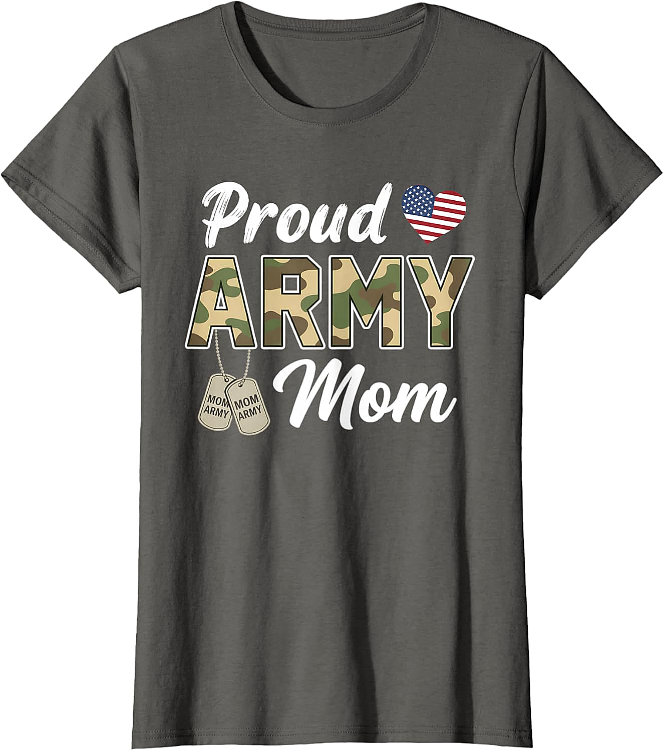Proud Army Mom T-Shirt Patriotic Camo Graphic Tee