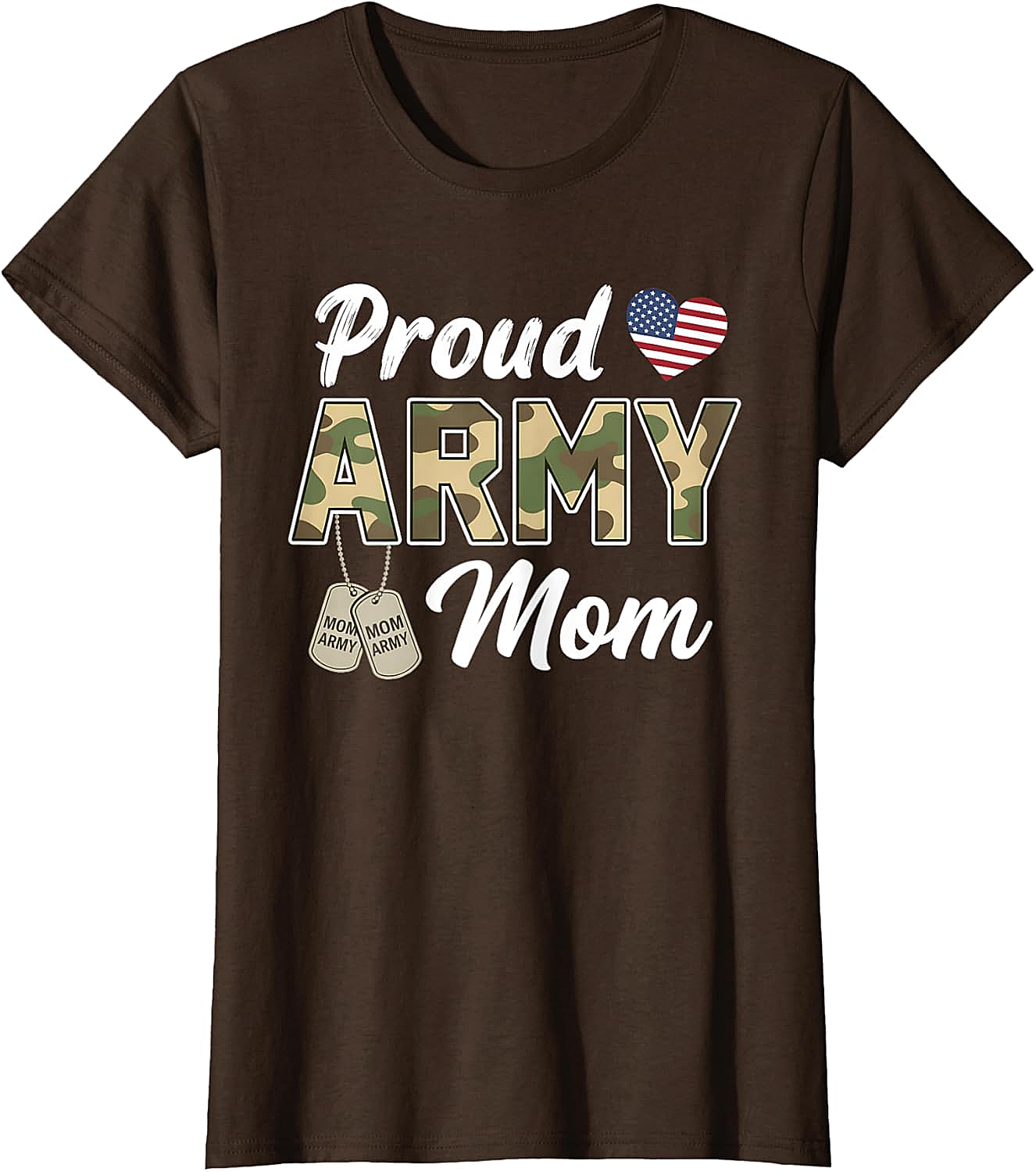 Proud Army Mom T-Shirt Patriotic Camo Graphic Tee