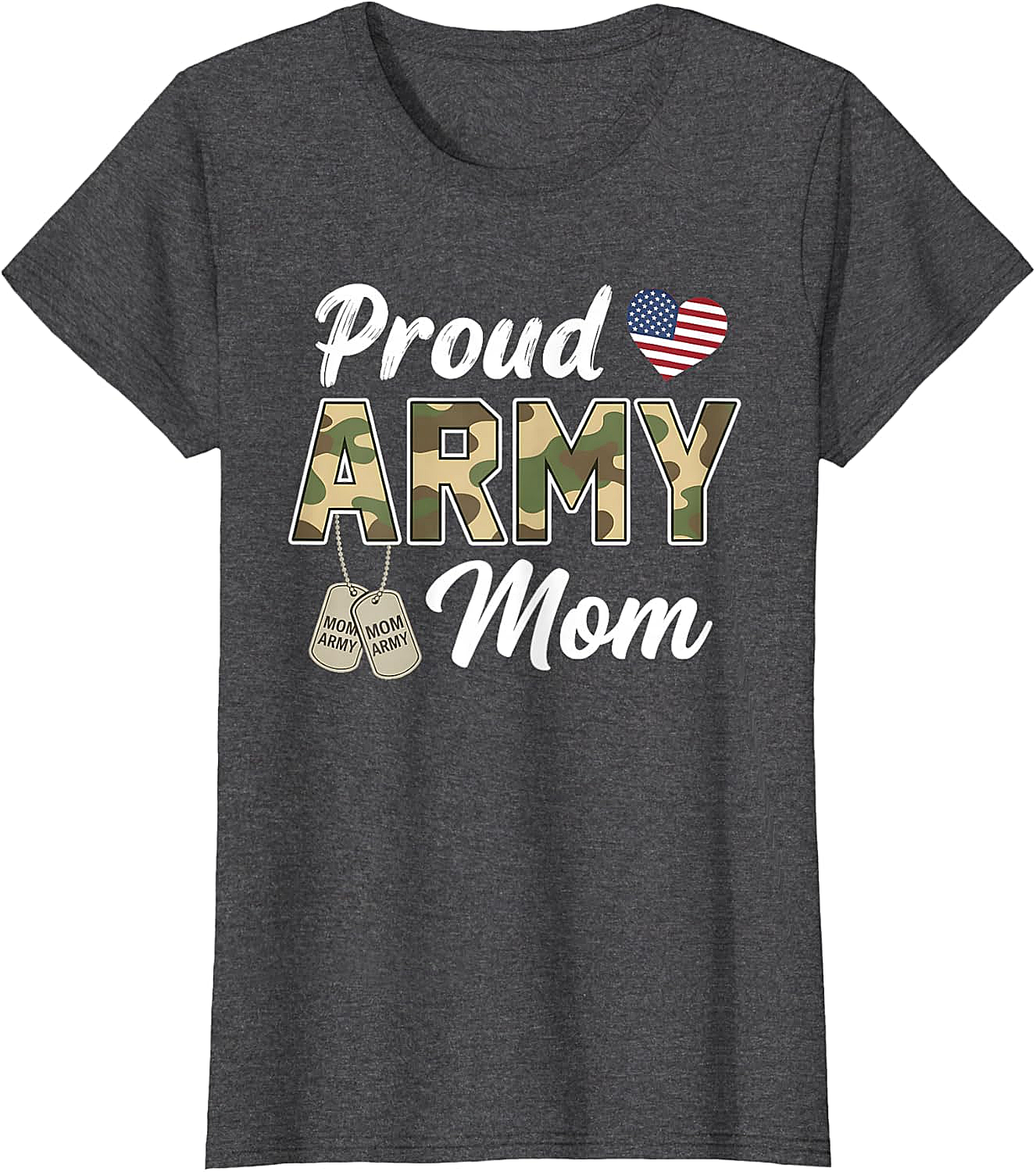 Proud Army Mom T-Shirt Patriotic Camo Graphic Tee
