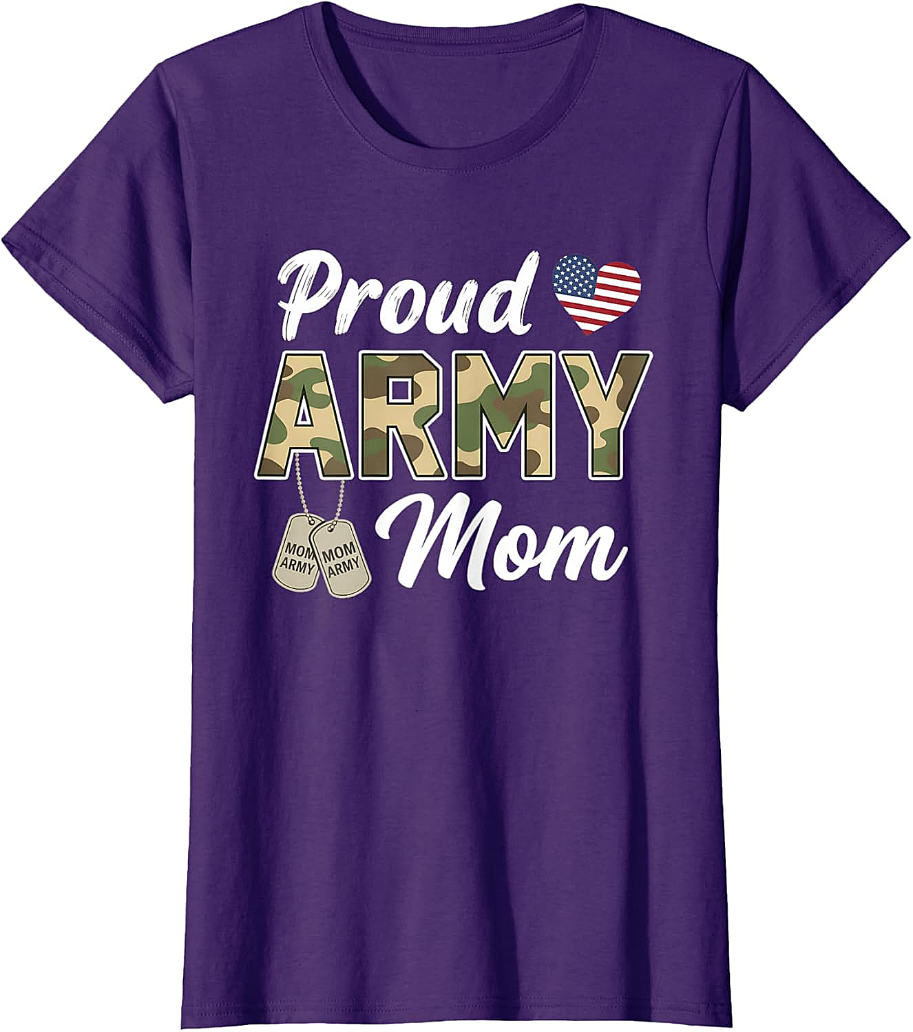 Proud Army Mom T-Shirt Patriotic Camo Graphic Tee