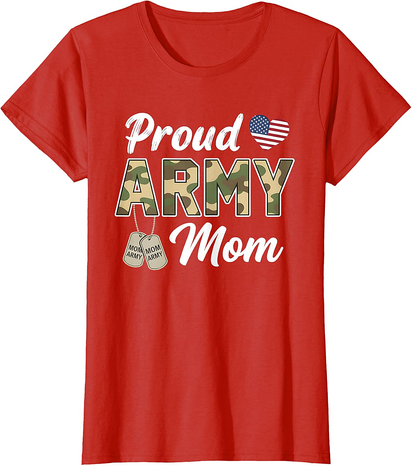 Proud Army Mom T-Shirt Patriotic Camo Graphic Tee