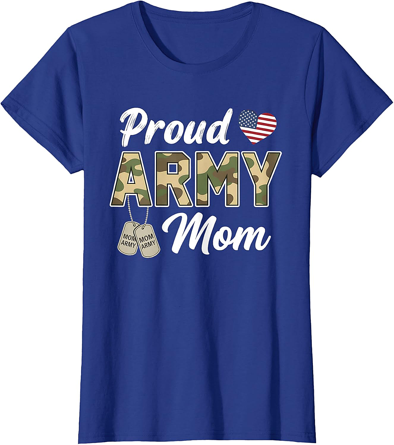 Proud Army Mom T-Shirt Patriotic Camo Graphic Tee